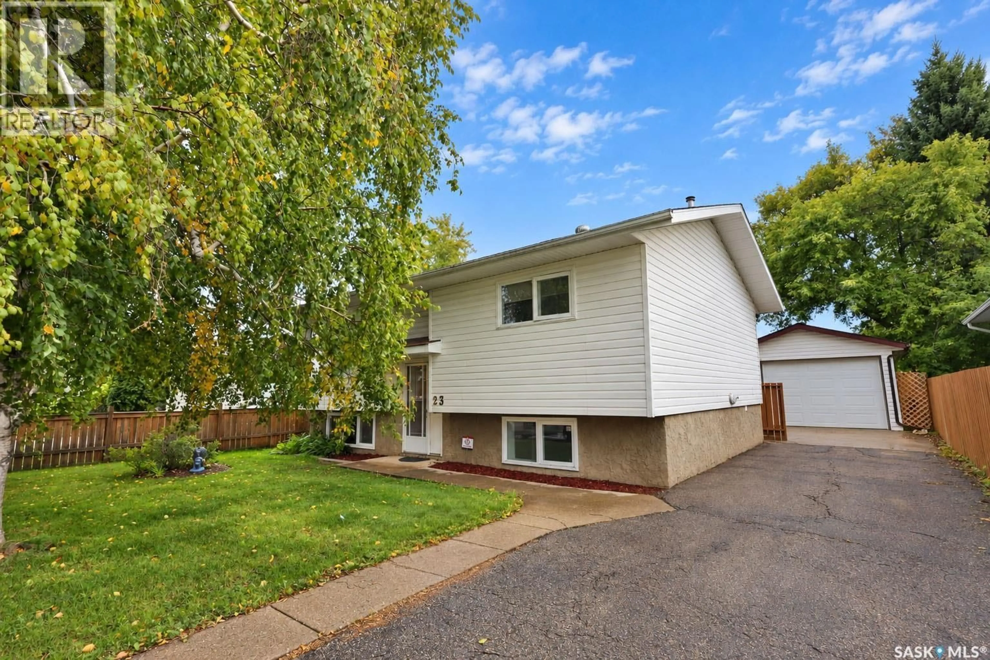 Home with vinyl exterior material, street for 23 BEREZOWSKY DRIVE, Prince Albert Saskatchewan S6V6M4