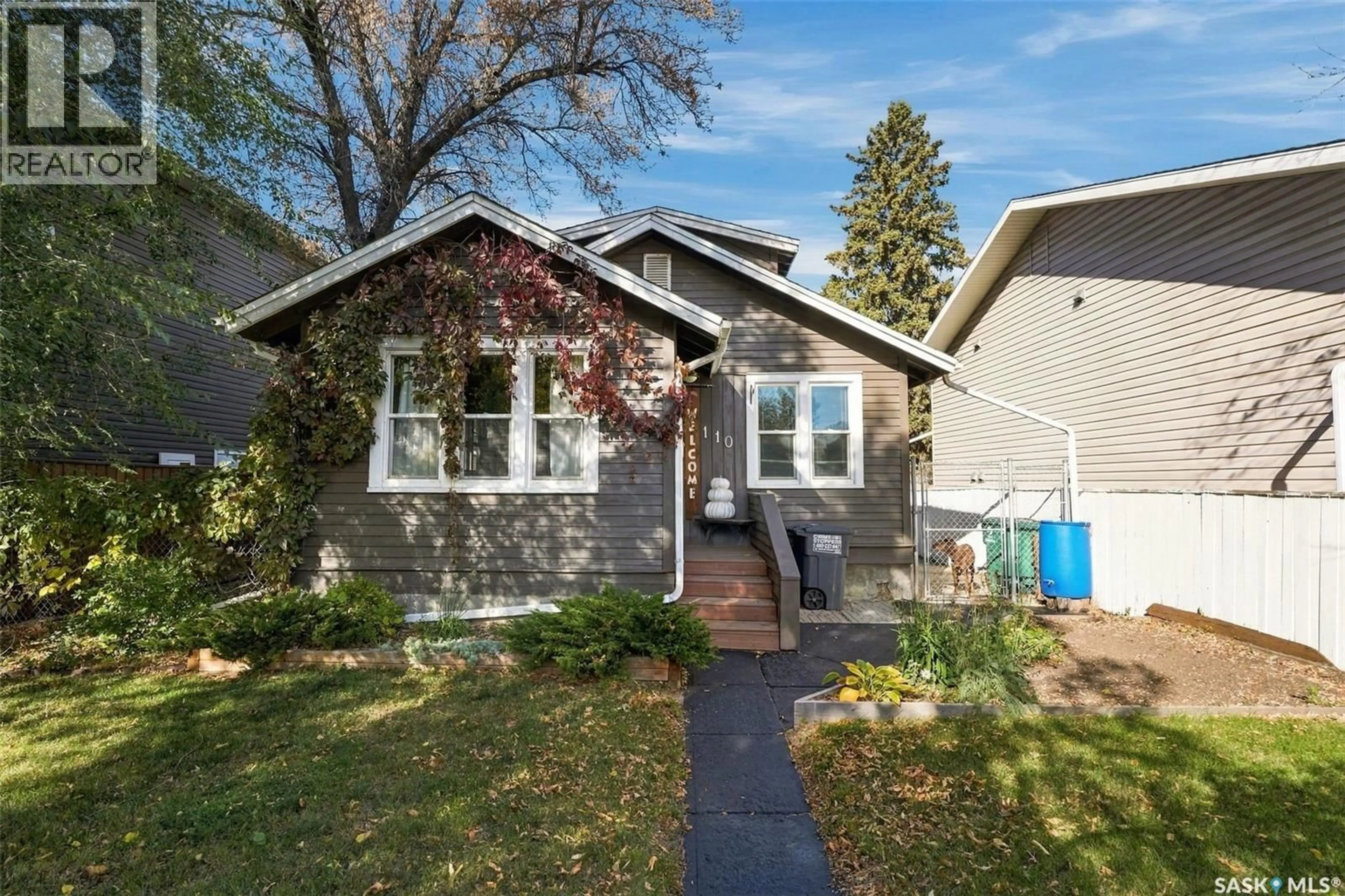 Home with vinyl exterior material, street for 110 109TH STREET, Saskatoon Saskatchewan S7N1R2
