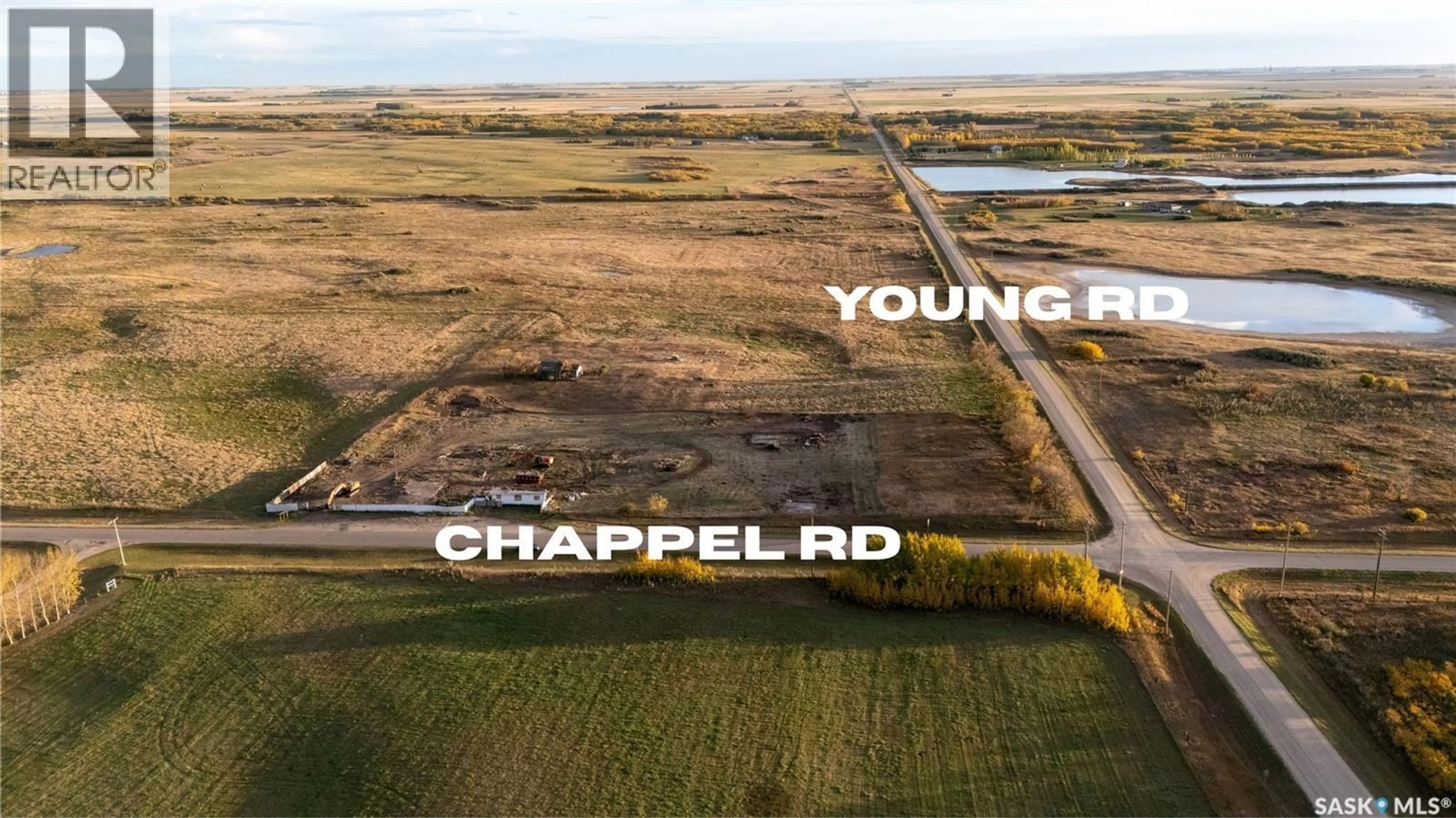 A pic from outside/outdoor area/front of a property/back of a property/a pic from drone, building for GRANDORA ACREAGE, Vanscoy Rm No. 345 Saskatchewan S0K1V0