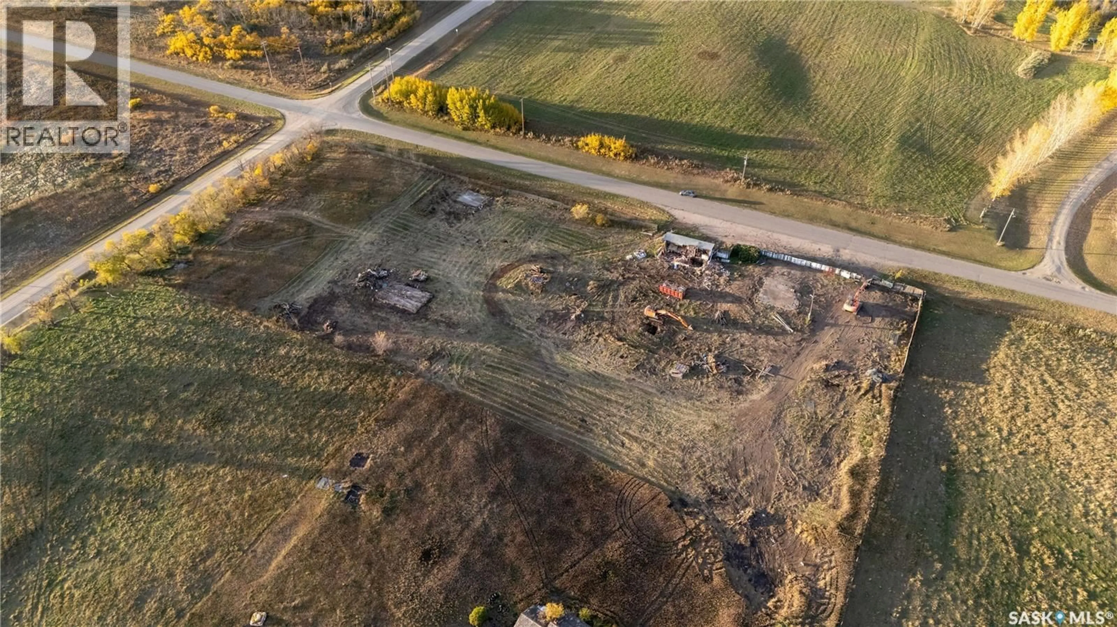 A pic from outside/outdoor area/front of a property/back of a property/a pic from drone, building for GRANDORA ACREAGE, Vanscoy Rm No. 345 Saskatchewan S0K1V0