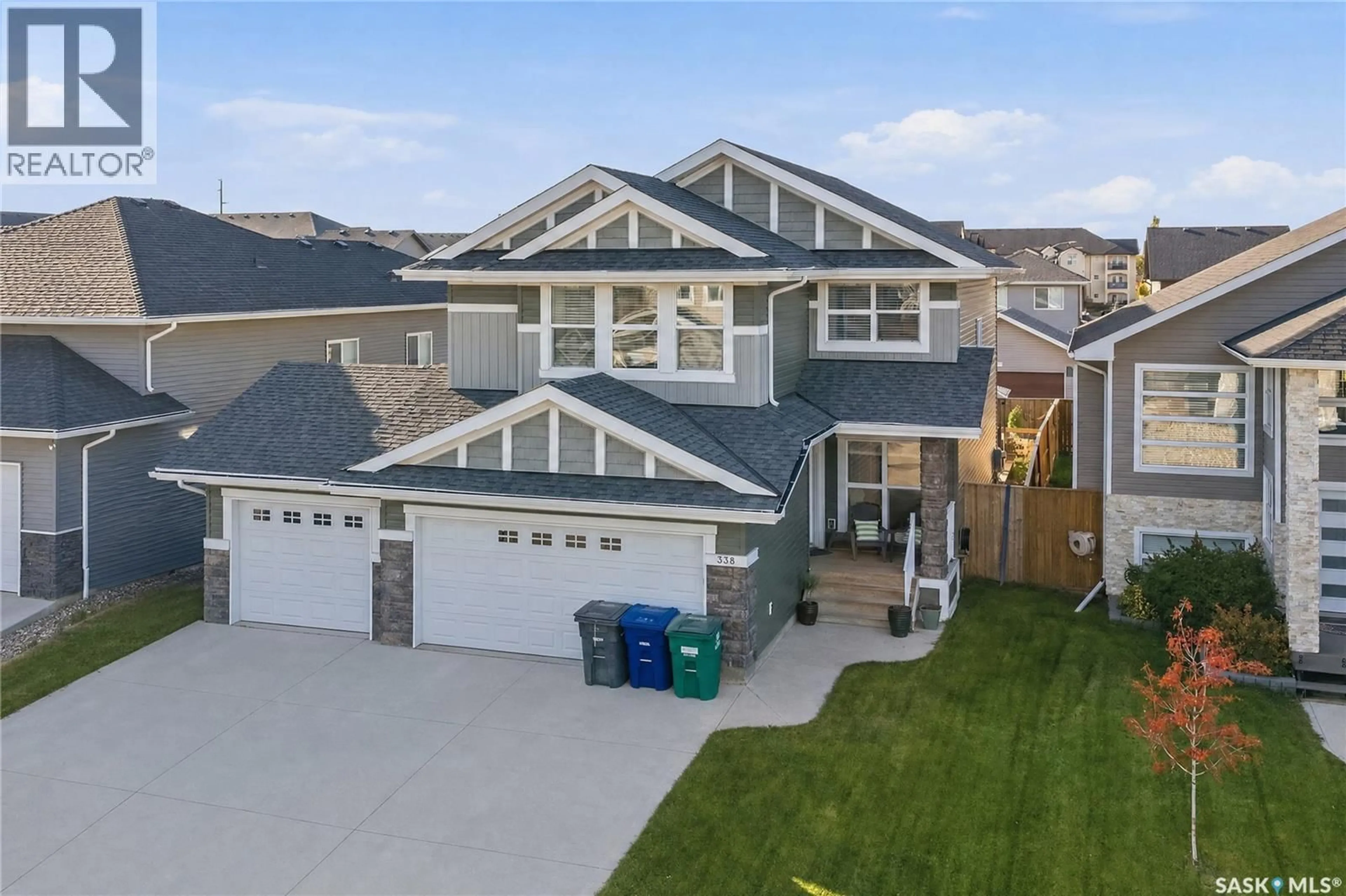 A pic from outside/outdoor area/front of a property/back of a property/a pic from drone, street for 338 PICHLER CRESCENT, Saskatoon Saskatchewan S7V0G4
