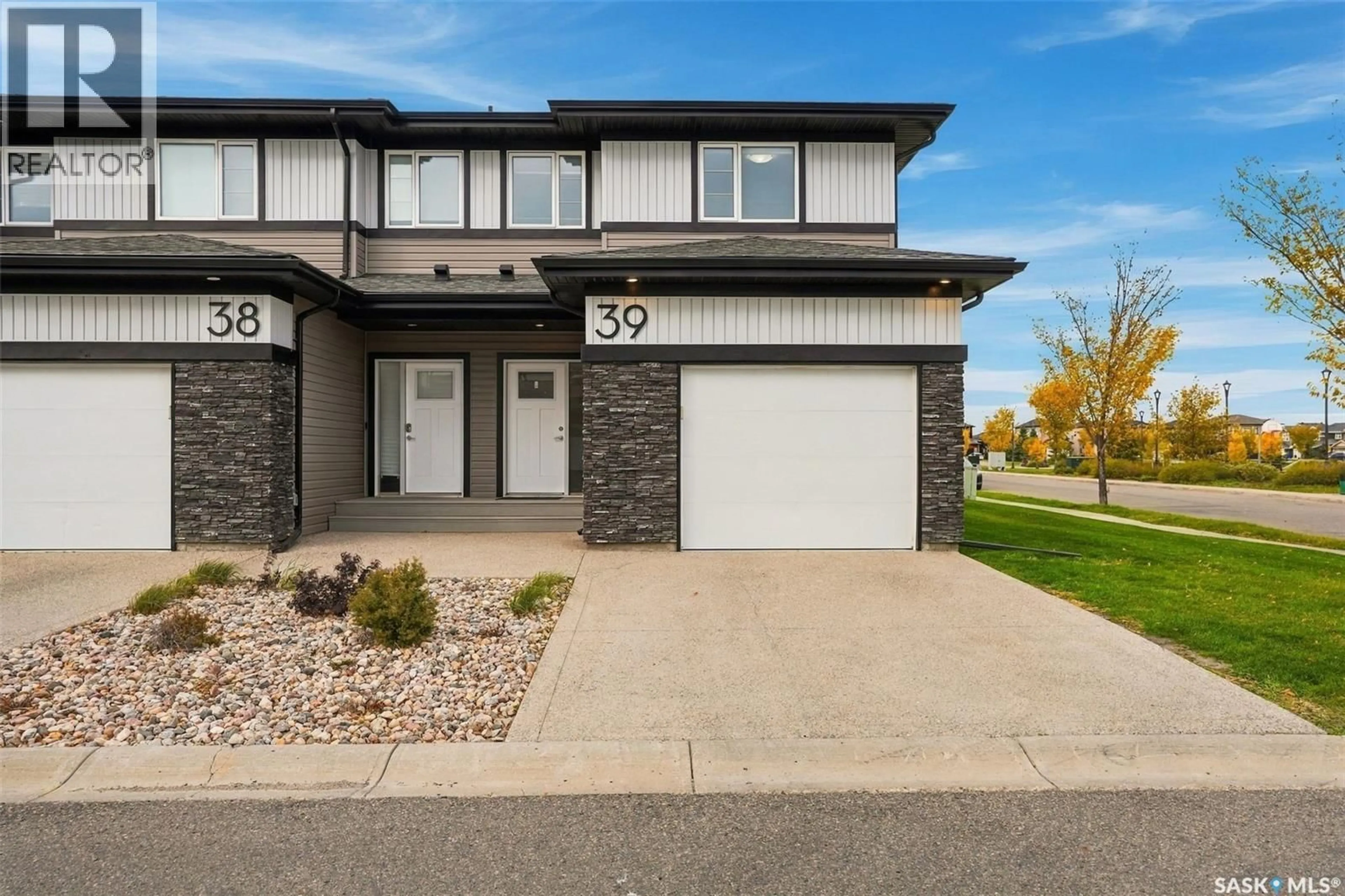 Home with brick exterior material, street for 39 5301 BEACON DRIVE, Regina Saskatchewan S4W0R6