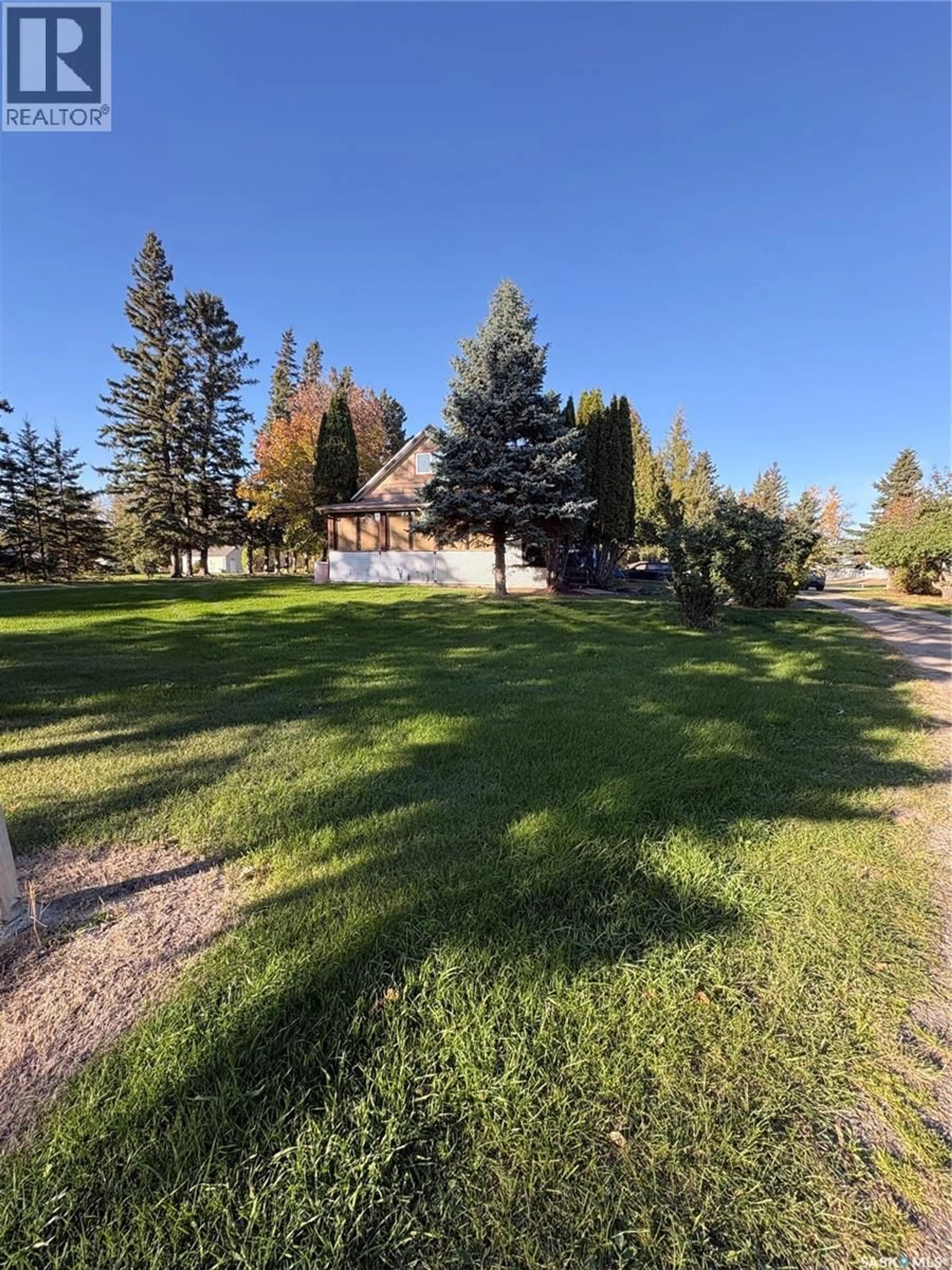A pic from outside/outdoor area/front of a property/back of a property/a pic from drone, forest/trees view for Lintlaw Saskatchewan S0A2H0