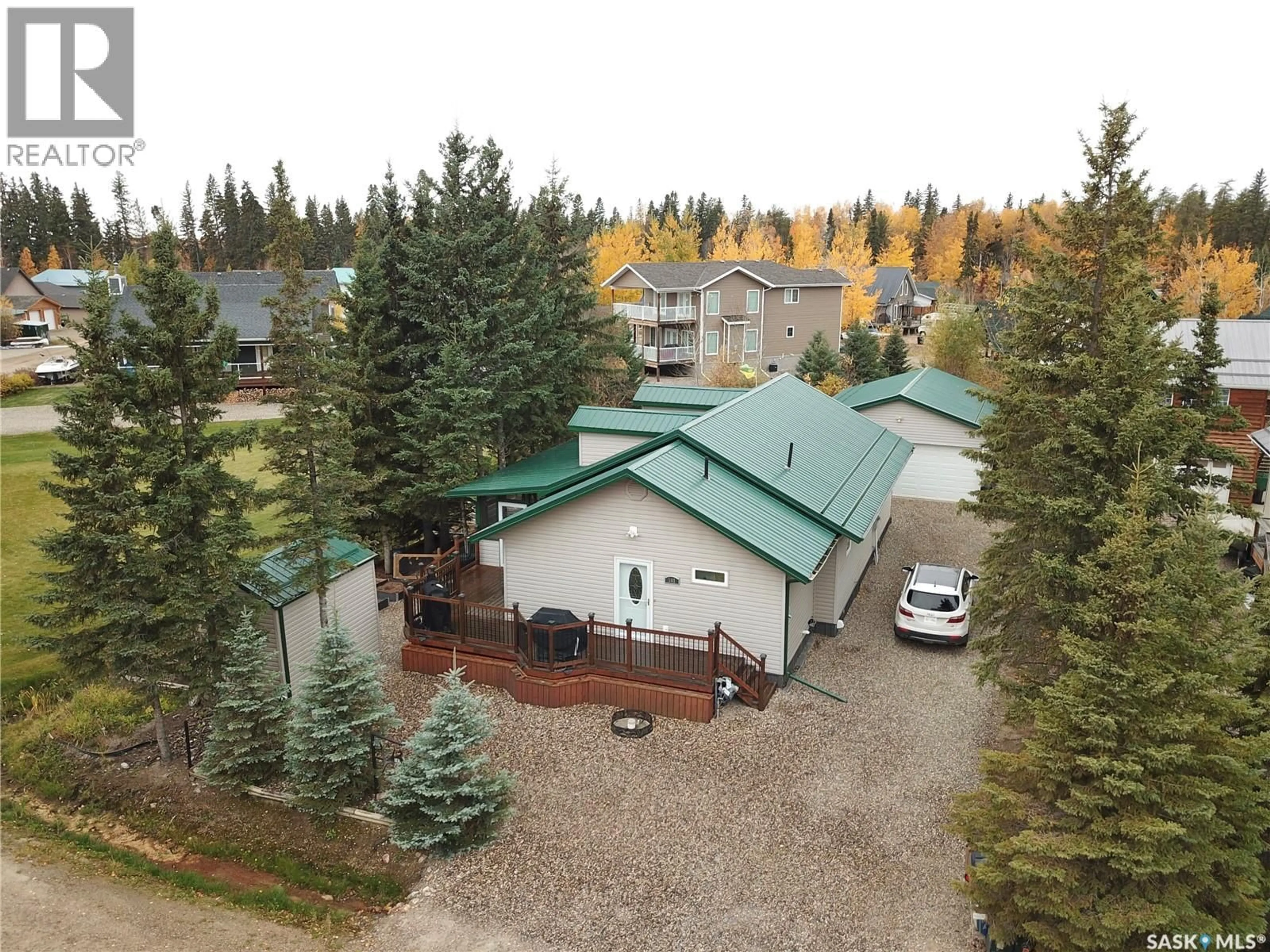 A pic from outside/outdoor area/front of a property/back of a property/a pic from drone, unknown for 141 NORTH SHORE ROAD, Chitek Lake Saskatchewan S0J0L0