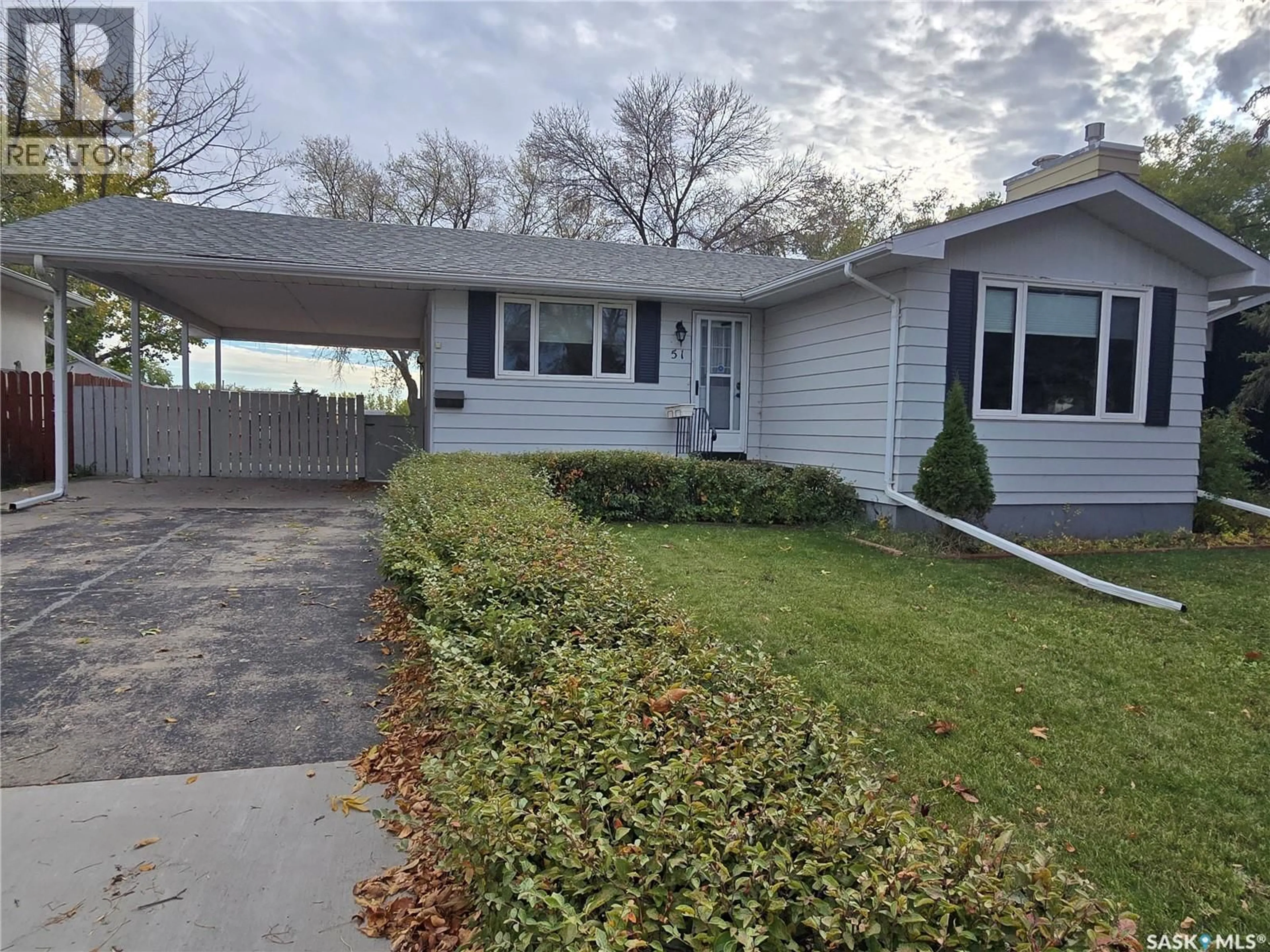 Home with vinyl exterior material, street for 51 SIBBALD CRESCENT, Regina Saskatchewan S4T7L6