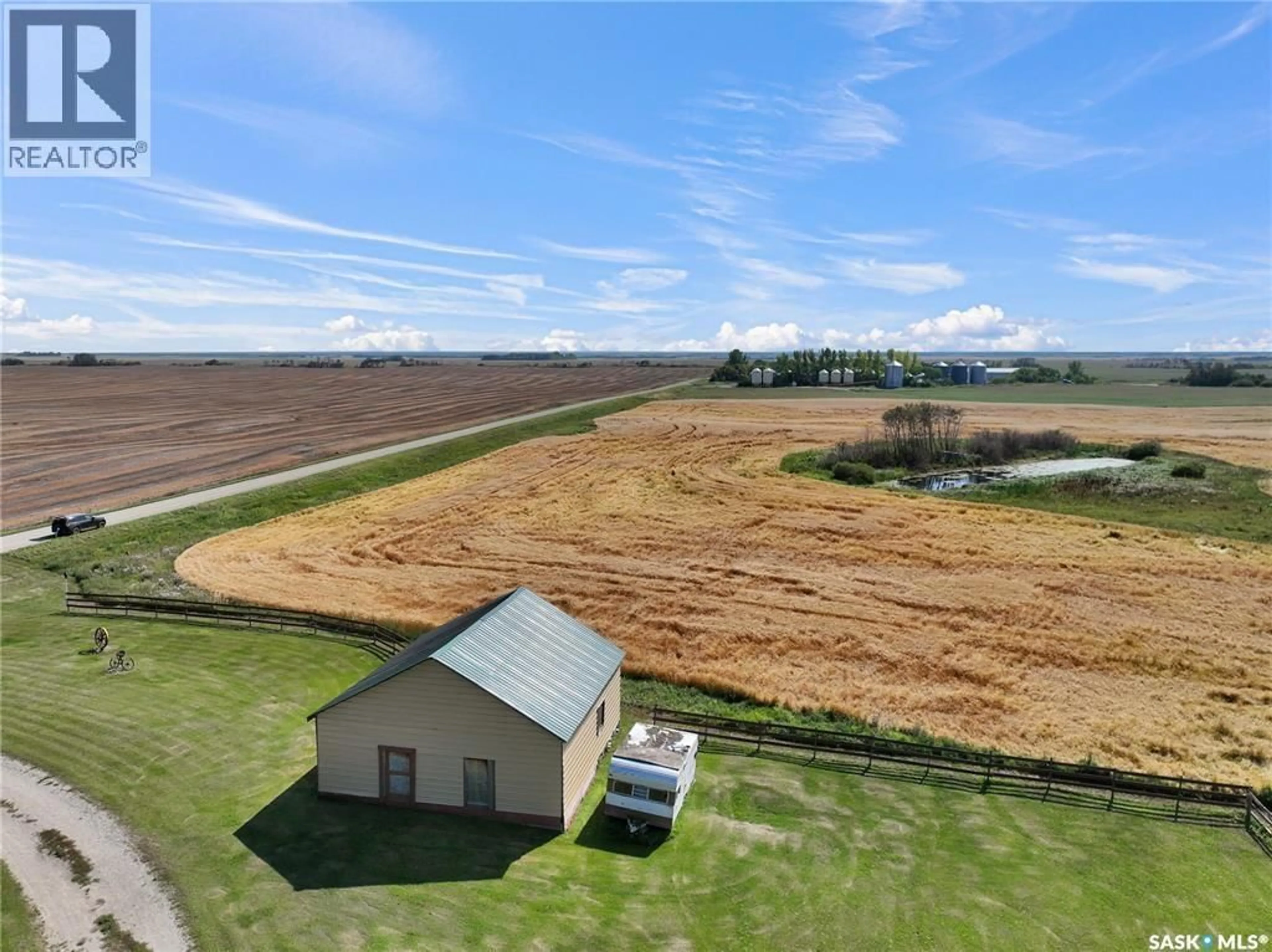 A pic from outside/outdoor area/front of a property/back of a property/a pic from drone, water/lake/river/ocean view for 40 ATWATER ACREAGE, Fertile Belt Rm No. 183 Saskatchewan S0A0C0
