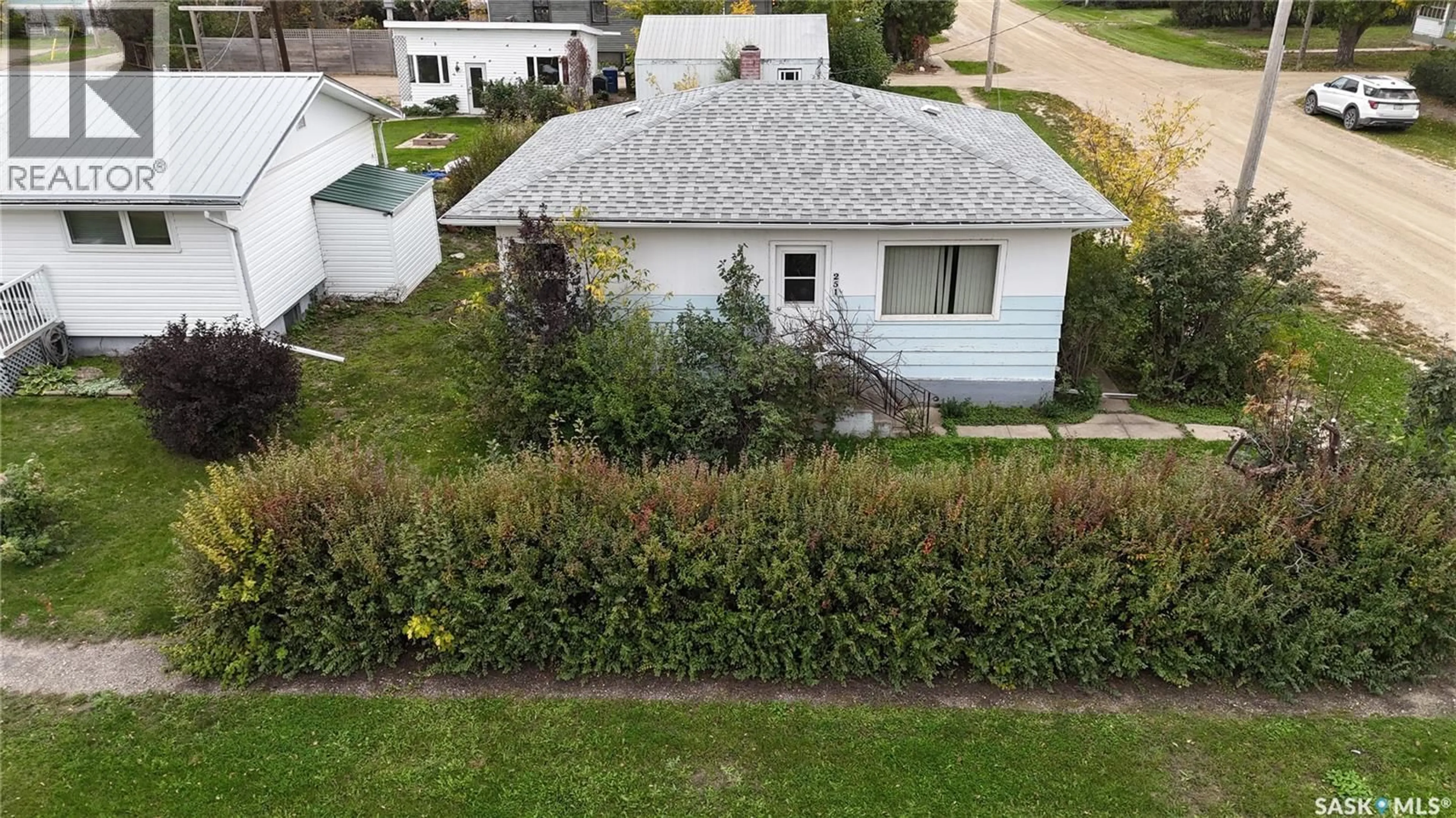 A pic from outside/outdoor area/front of a property/back of a property/a pic from drone, street for 251 5TH STREET, Craik Saskatchewan S0G0V0