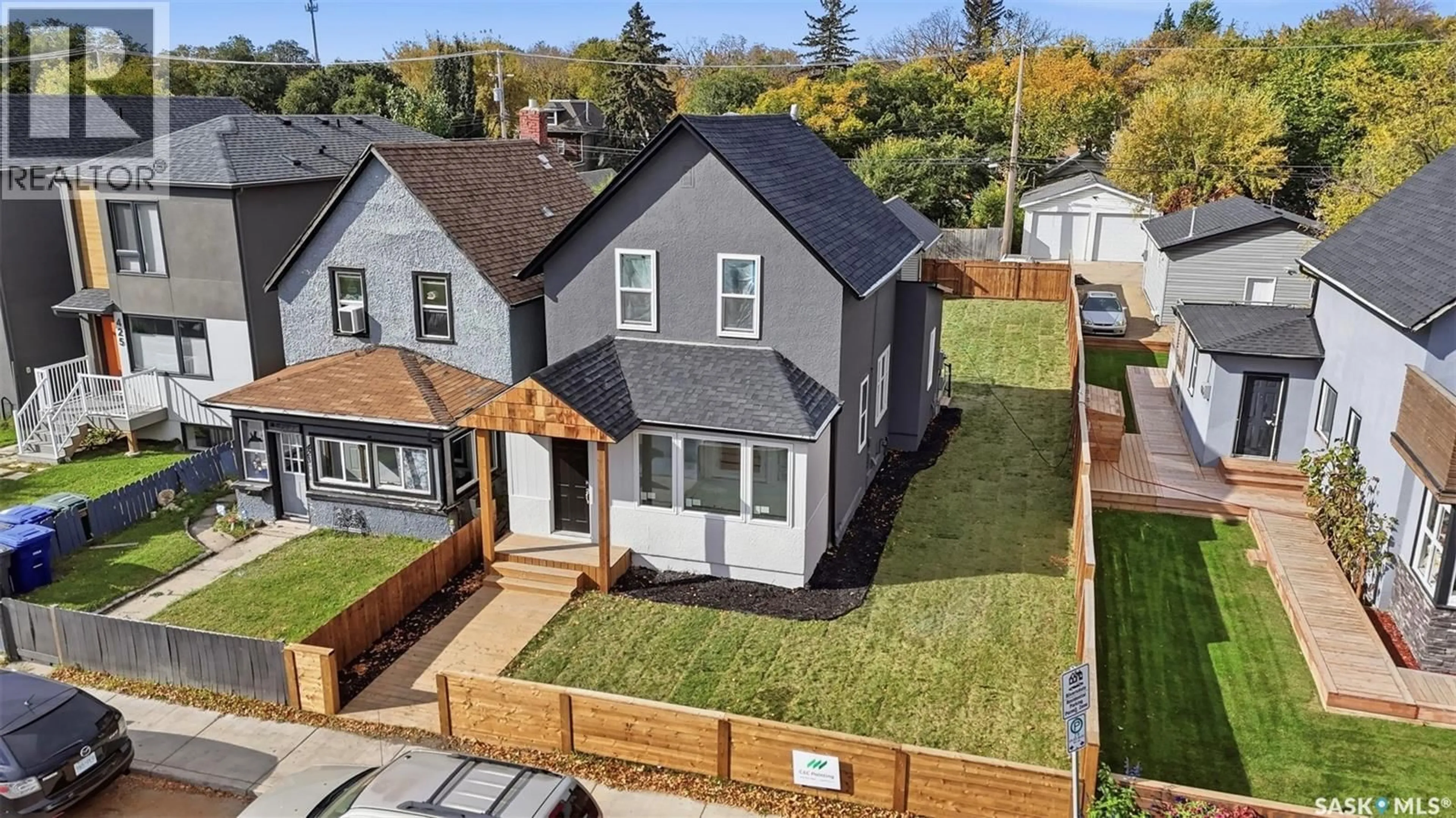 A pic from outside/outdoor area/front of a property/back of a property/a pic from drone, street for 421 C AVENUE, Saskatoon Saskatchewan S7M1N6