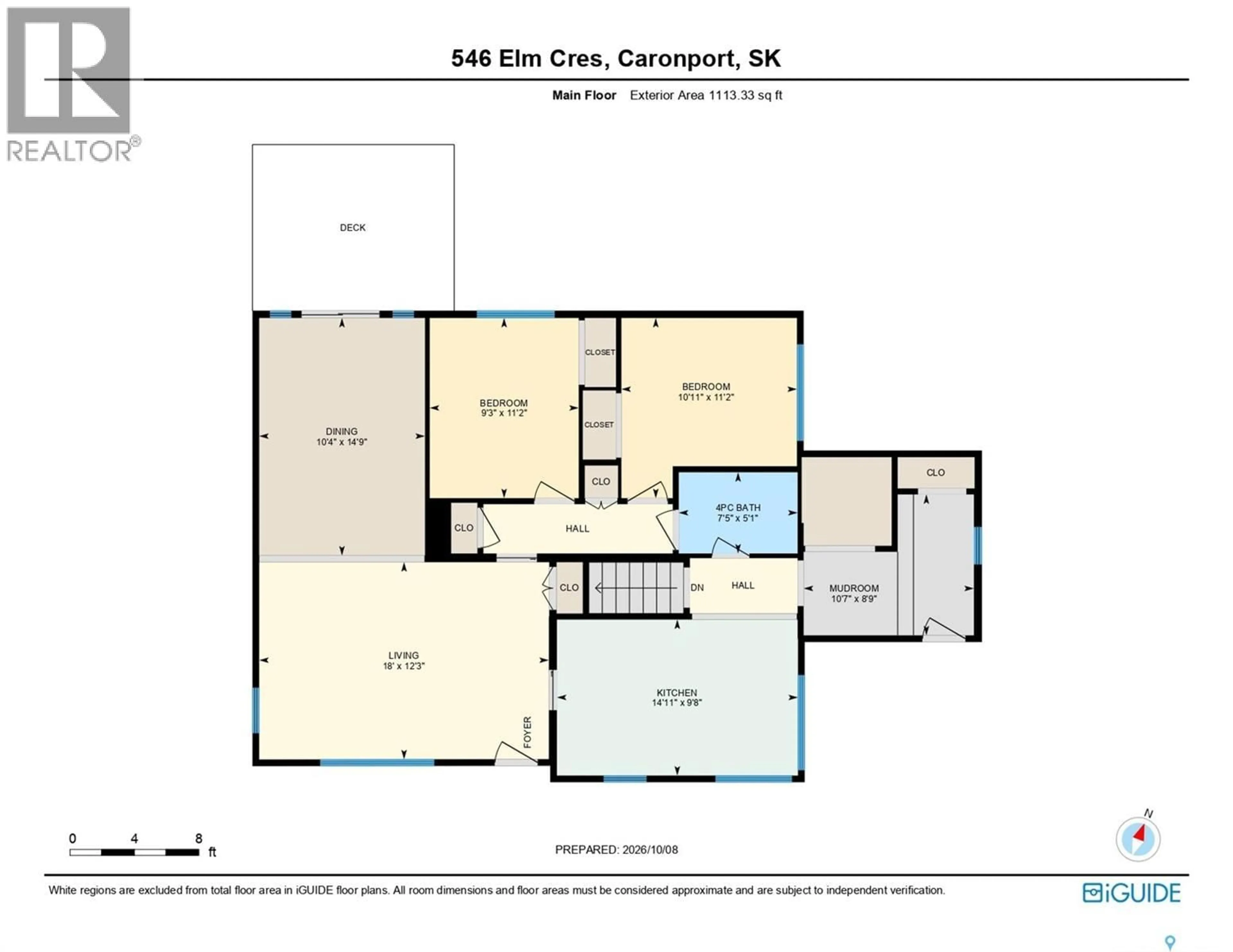 Floor plan for 546 ELM CRESCENT, Caronport Saskatchewan S0H0S0