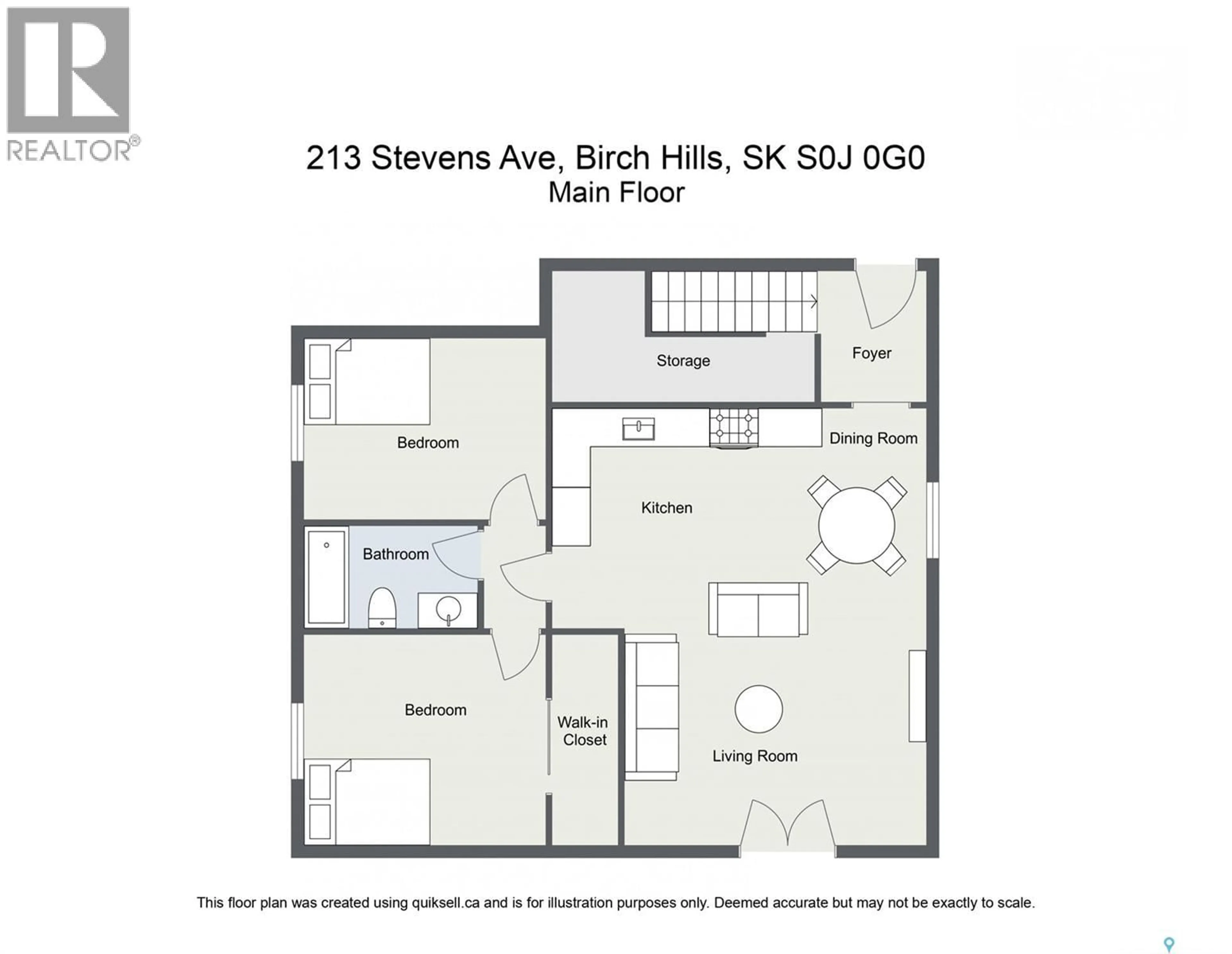Floor plan for 213 STEVENS AVENUE, Birch Hills Saskatchewan S0J0G0