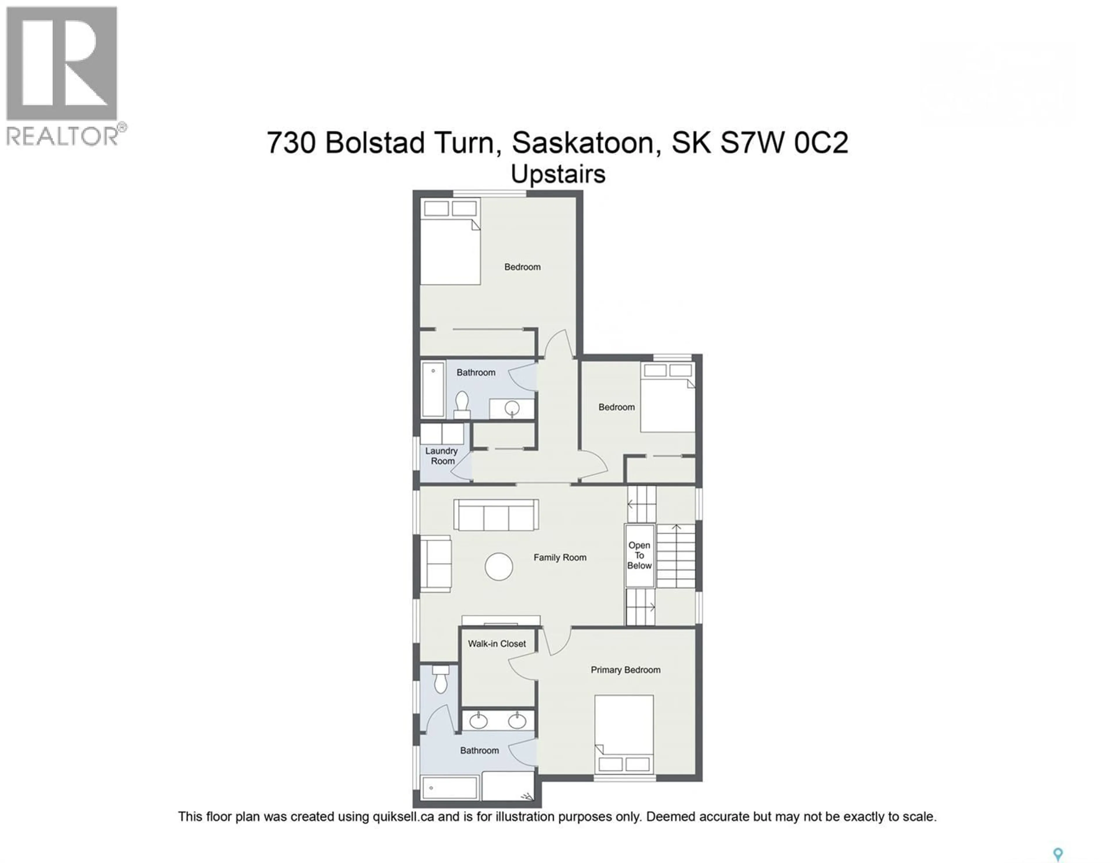 Floor plan for 730 BOLSTAD TURN, Saskatoon Saskatchewan S7W0X9