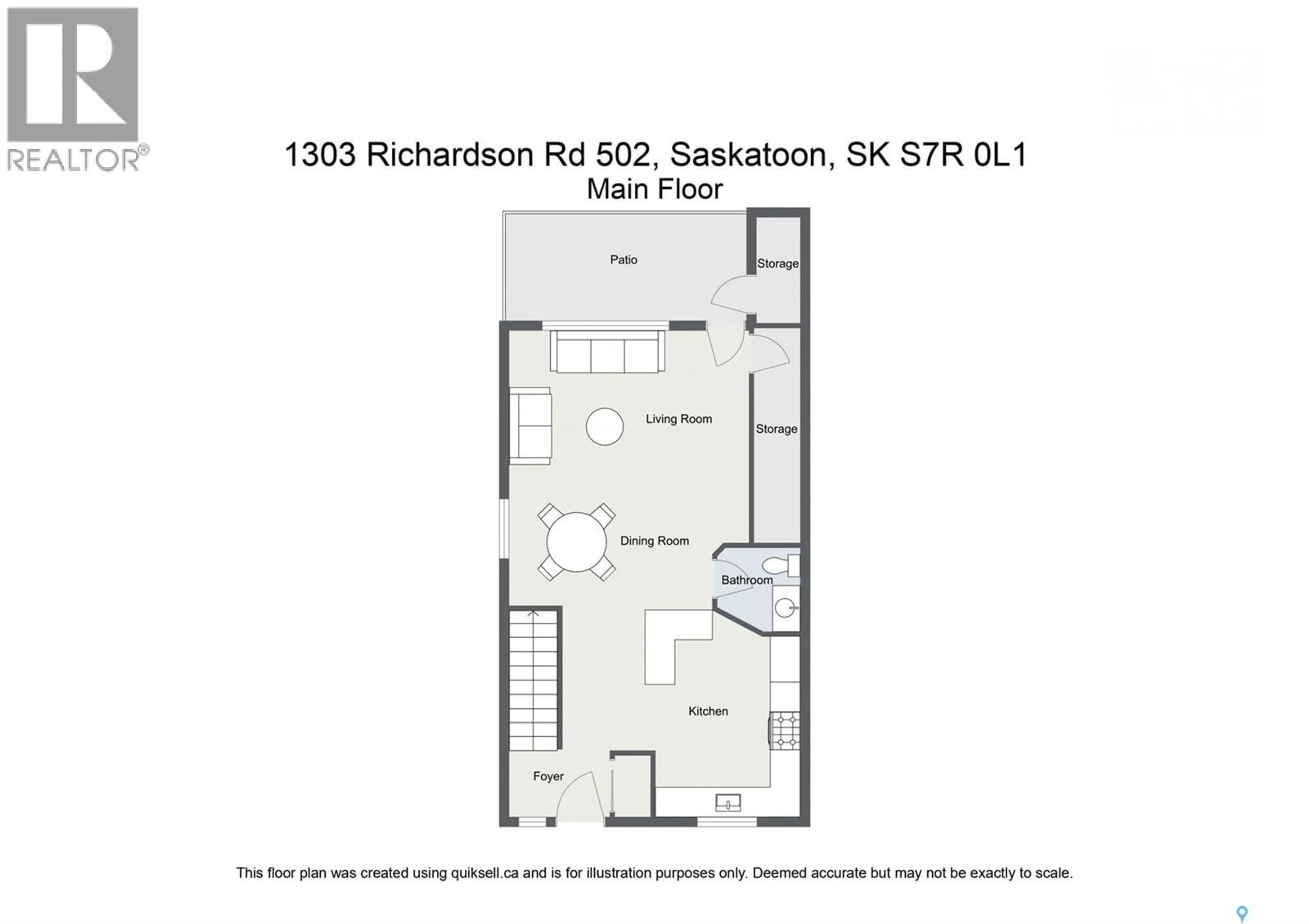 Floor plan for 1303 - 502 RICHARDSON ROAD, Saskatoon Saskatchewan S7R0L1