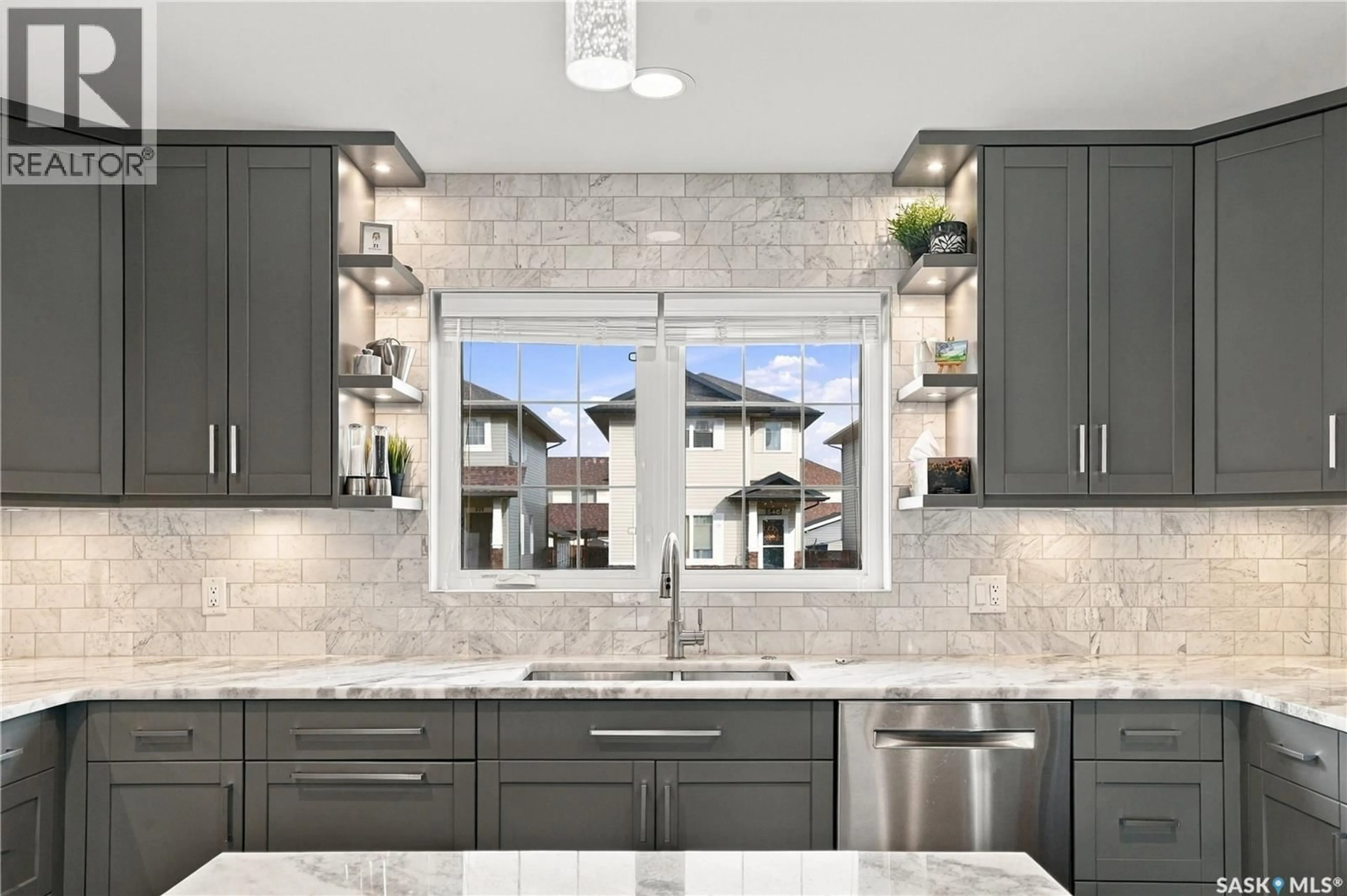 Contemporary kitchen, ceramic/tile floor for 342 LYND LANE, Saskatoon Saskatchewan S7T0B1