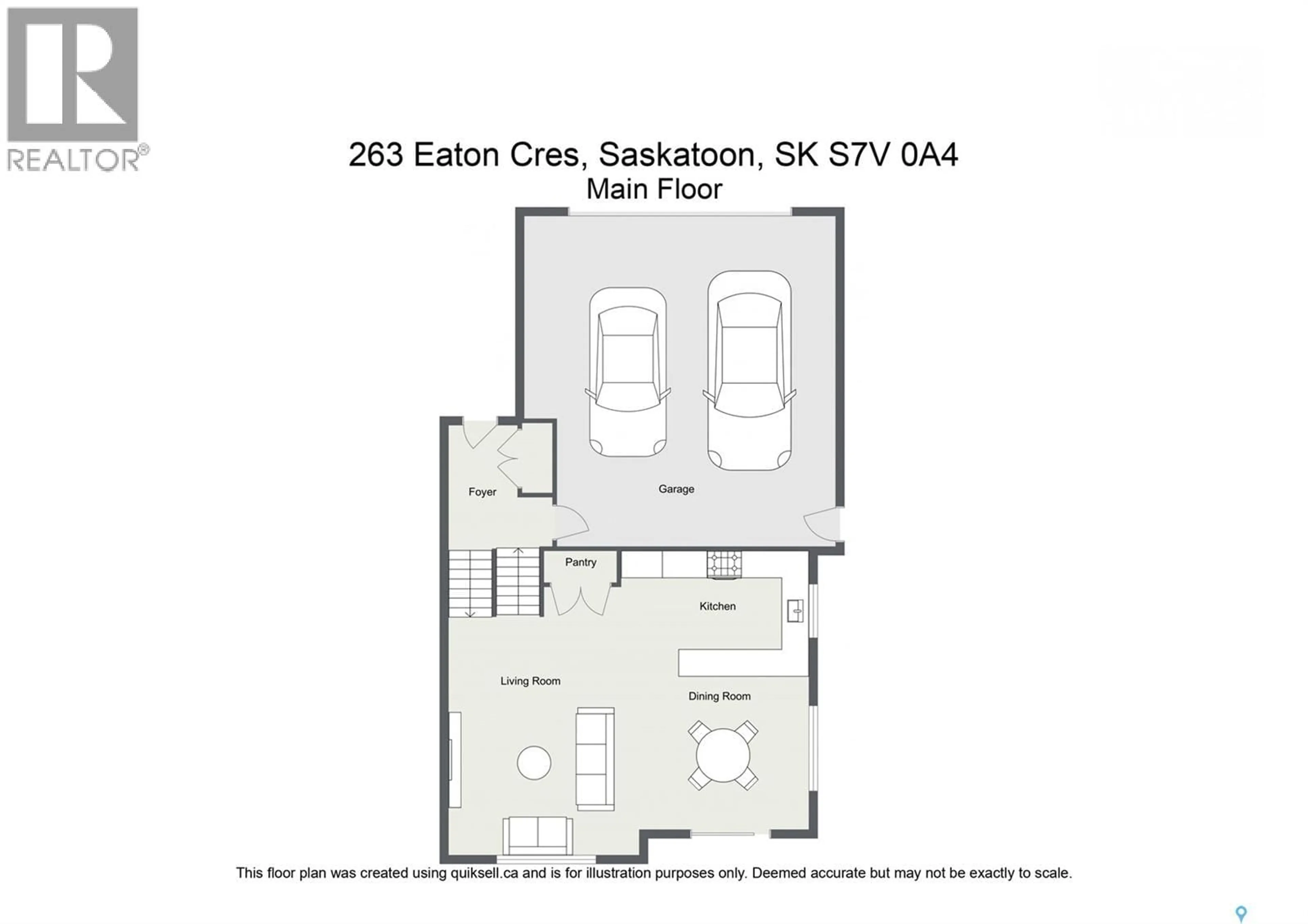 Floor plan for 263 EATON CRESCENT, Saskatoon Saskatchewan S7V0H4