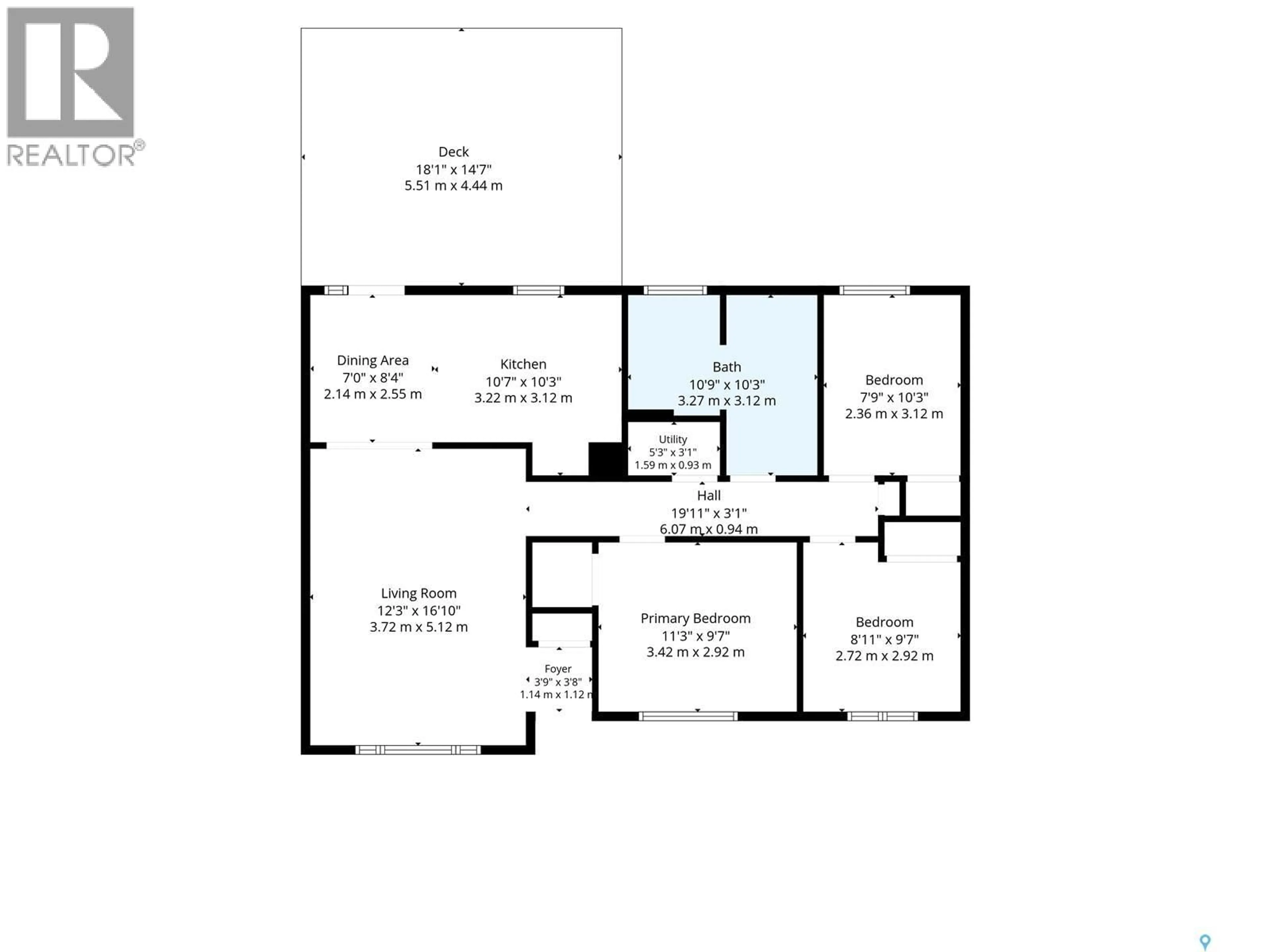 Floor plan for 605 X AVENUE, Saskatoon Saskatchewan S7L3K2