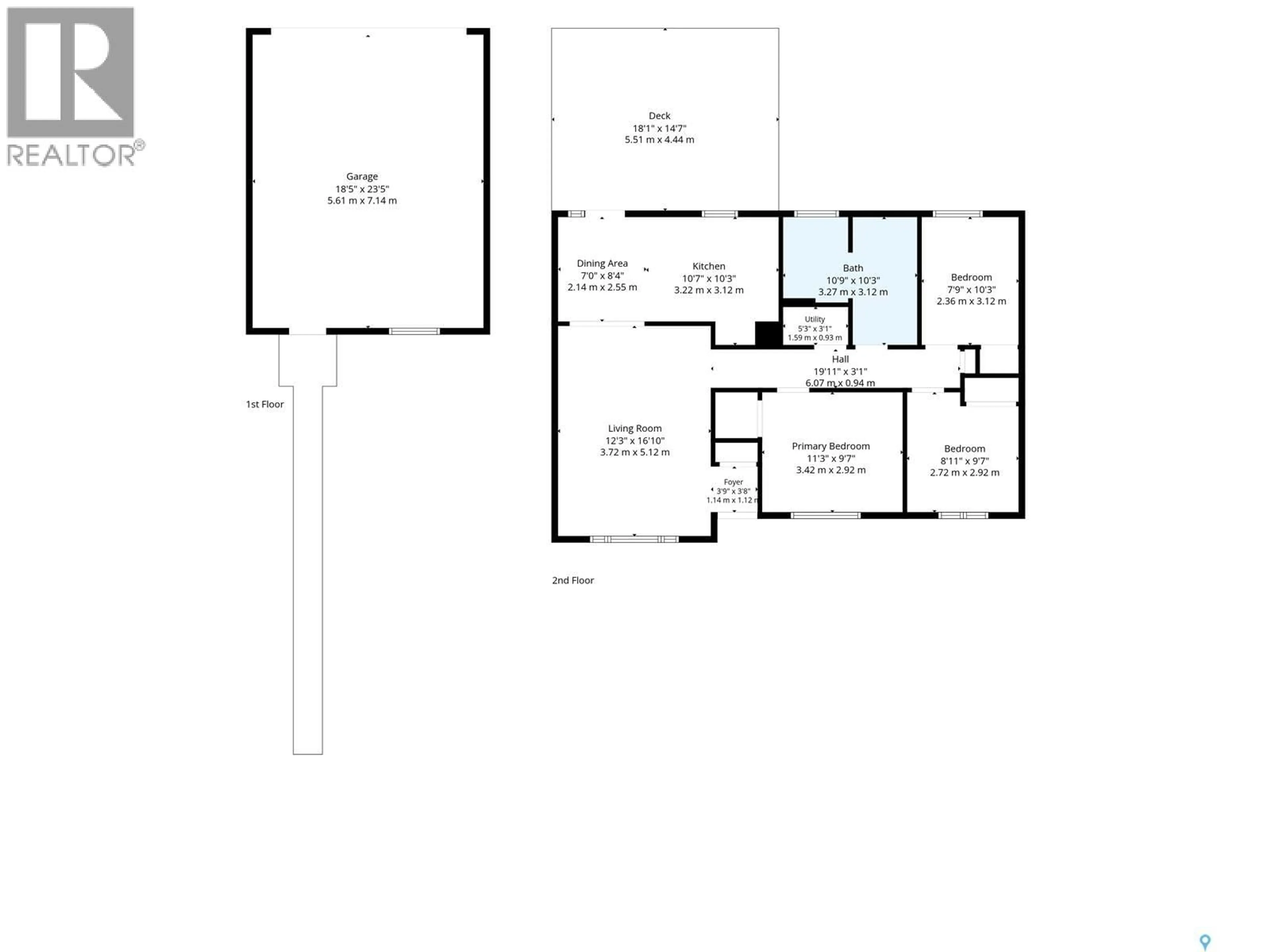 Floor plan for 605 X AVENUE, Saskatoon Saskatchewan S7L3K2