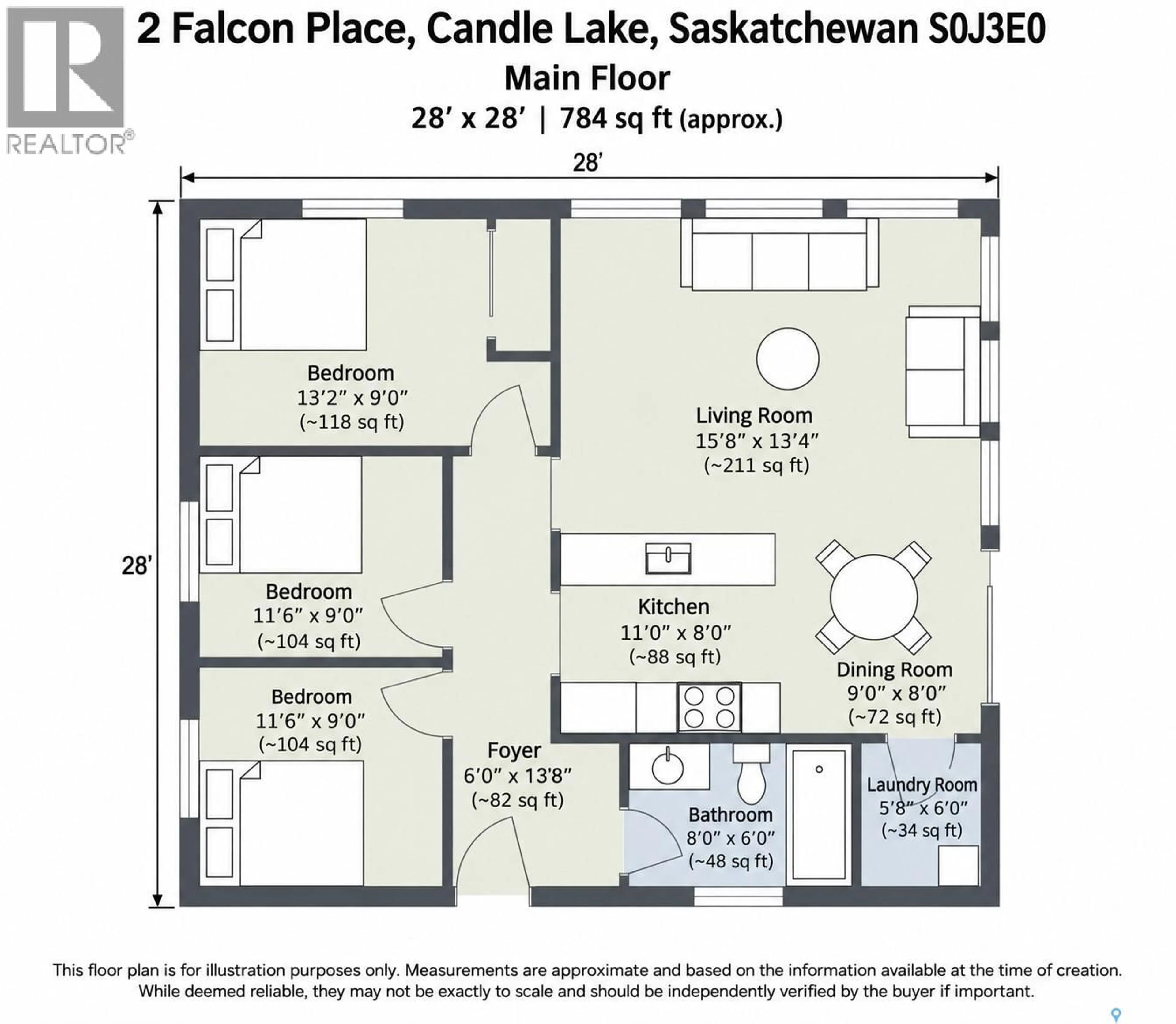 Floor plan for 2 FALCON PLACE, Candle Lake Saskatchewan S0J3E0