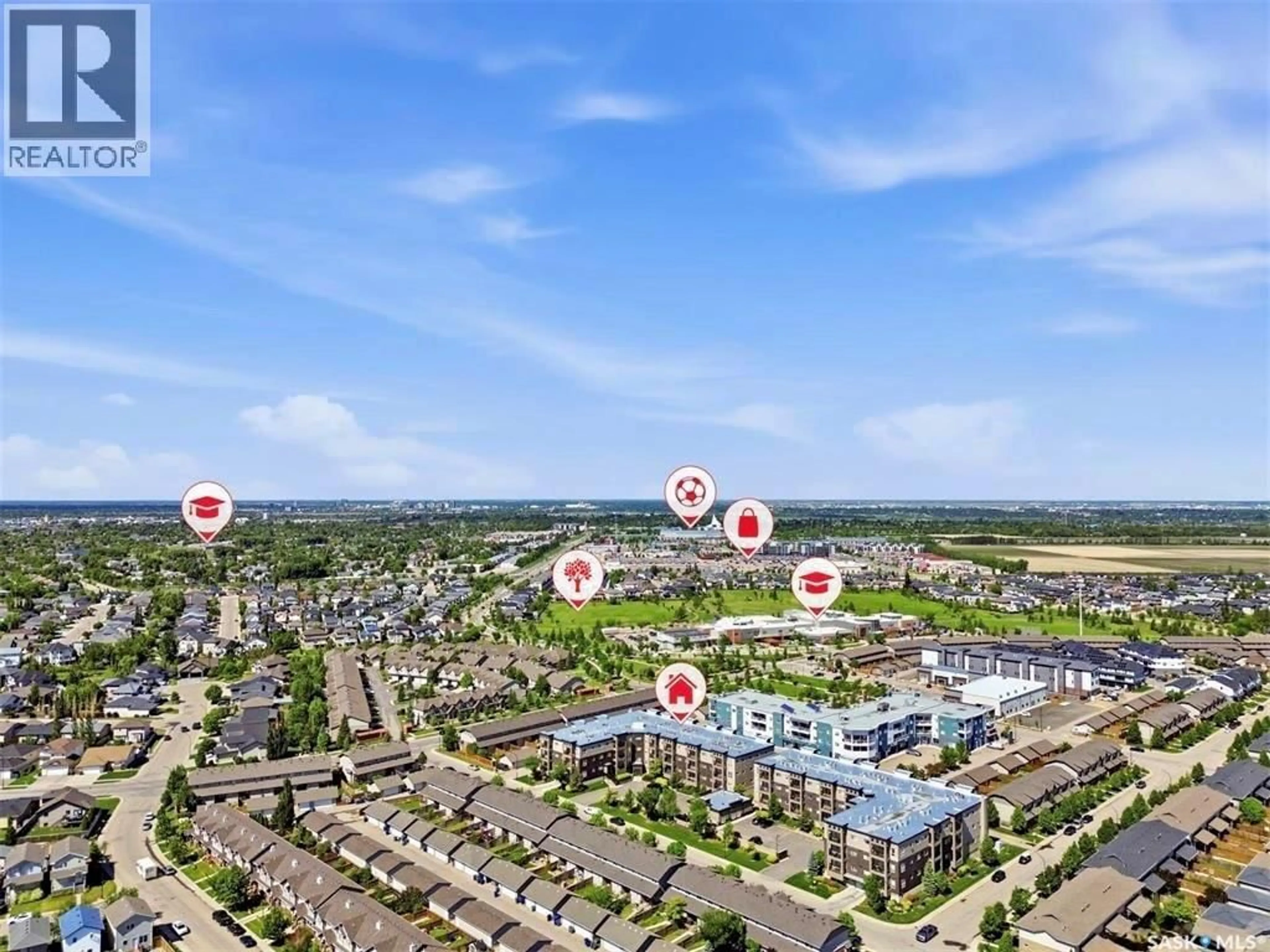 A pic from outside/outdoor area/front of a property/back of a property/a pic from drone, unknown for 111 115 WILLOWGROVE CRESCENT, Saskatoon Saskatchewan S7W0N4