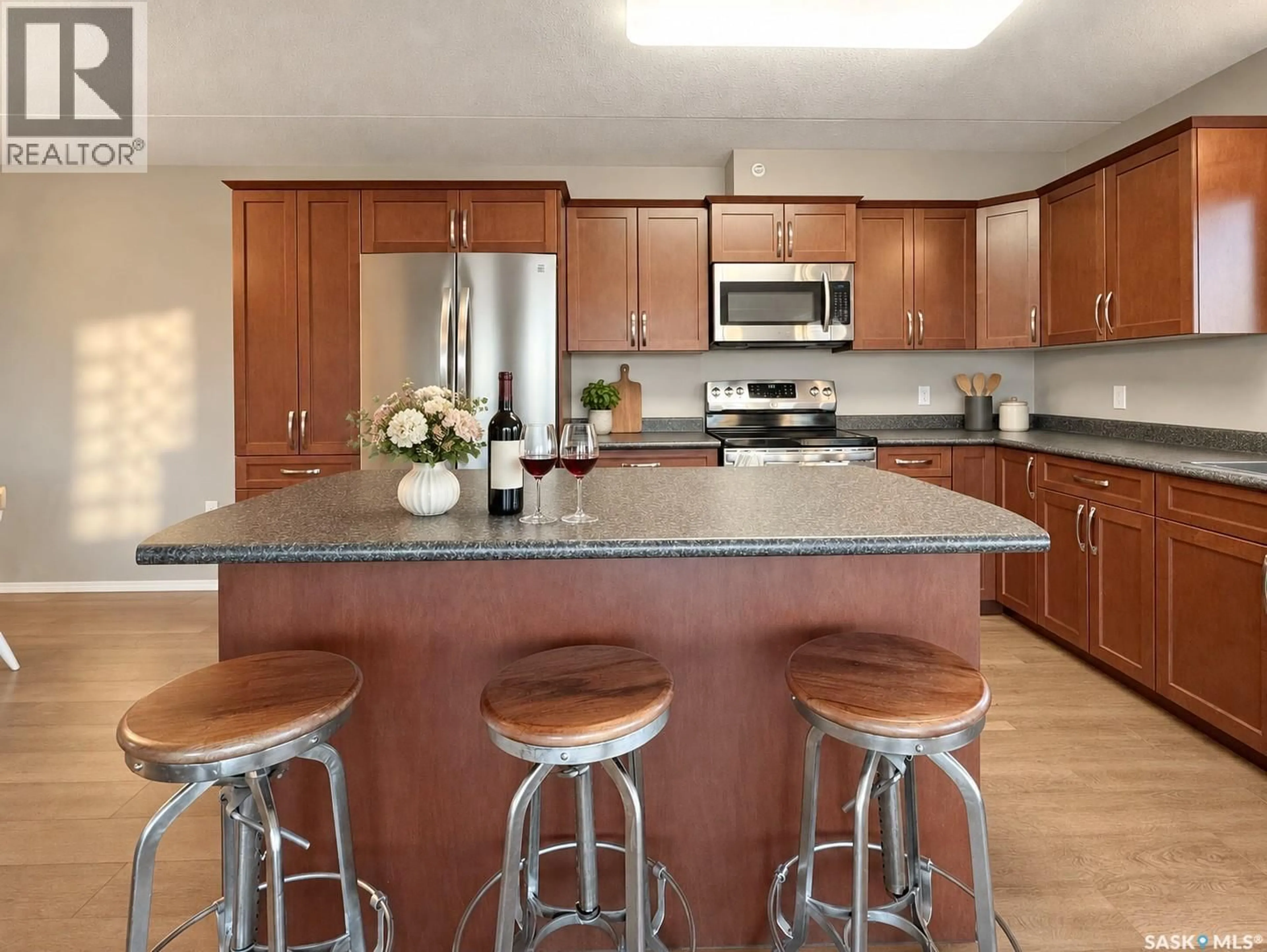 Open concept kitchen, unknown for 308 - 2426 BUHLER AVENUE, North Battleford Saskatchewan S9A1R5