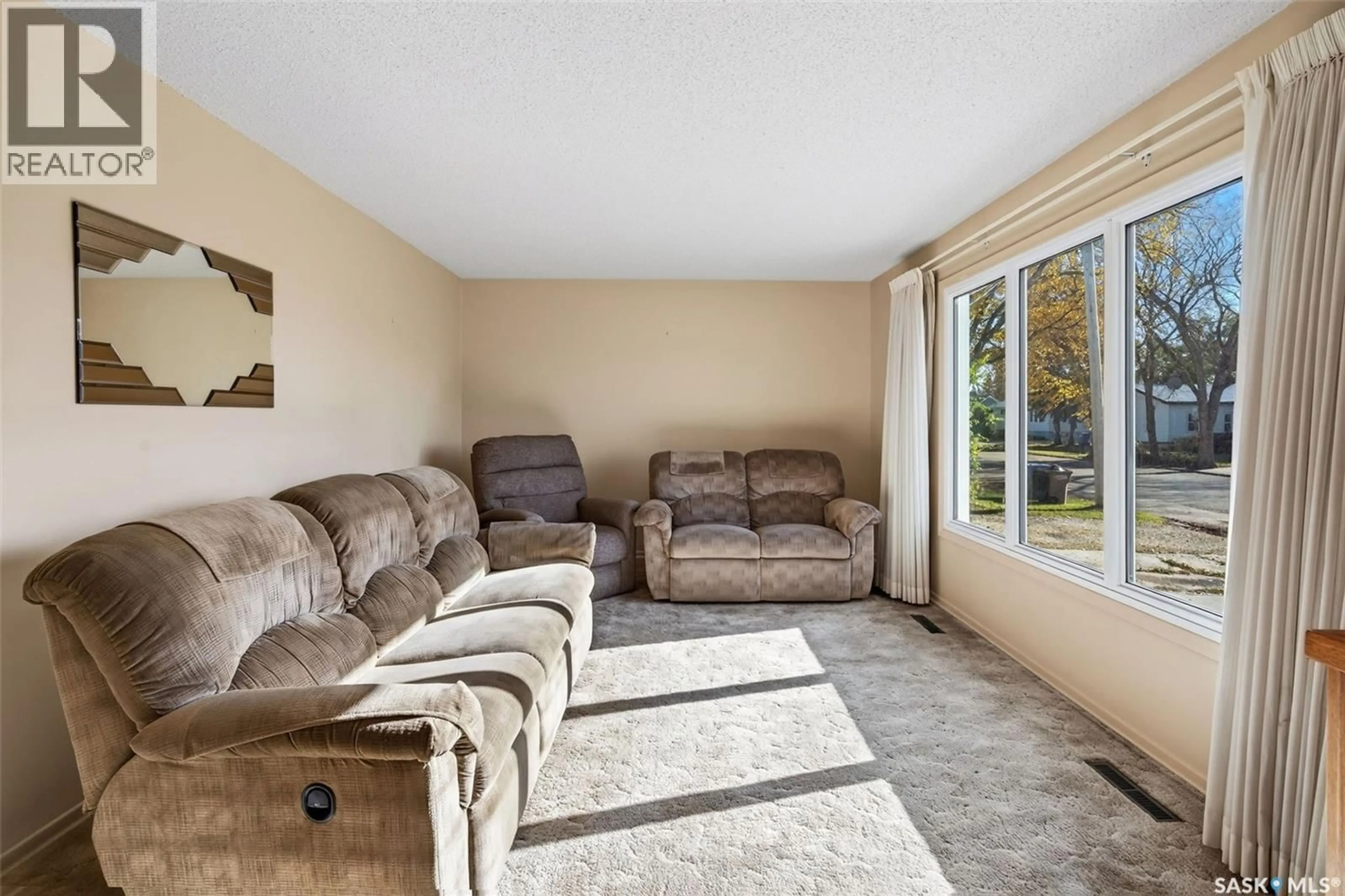 Living room with furniture, carpet floor for 214 BURNS AVENUE, Melfort Saskatchewan S0E1A0