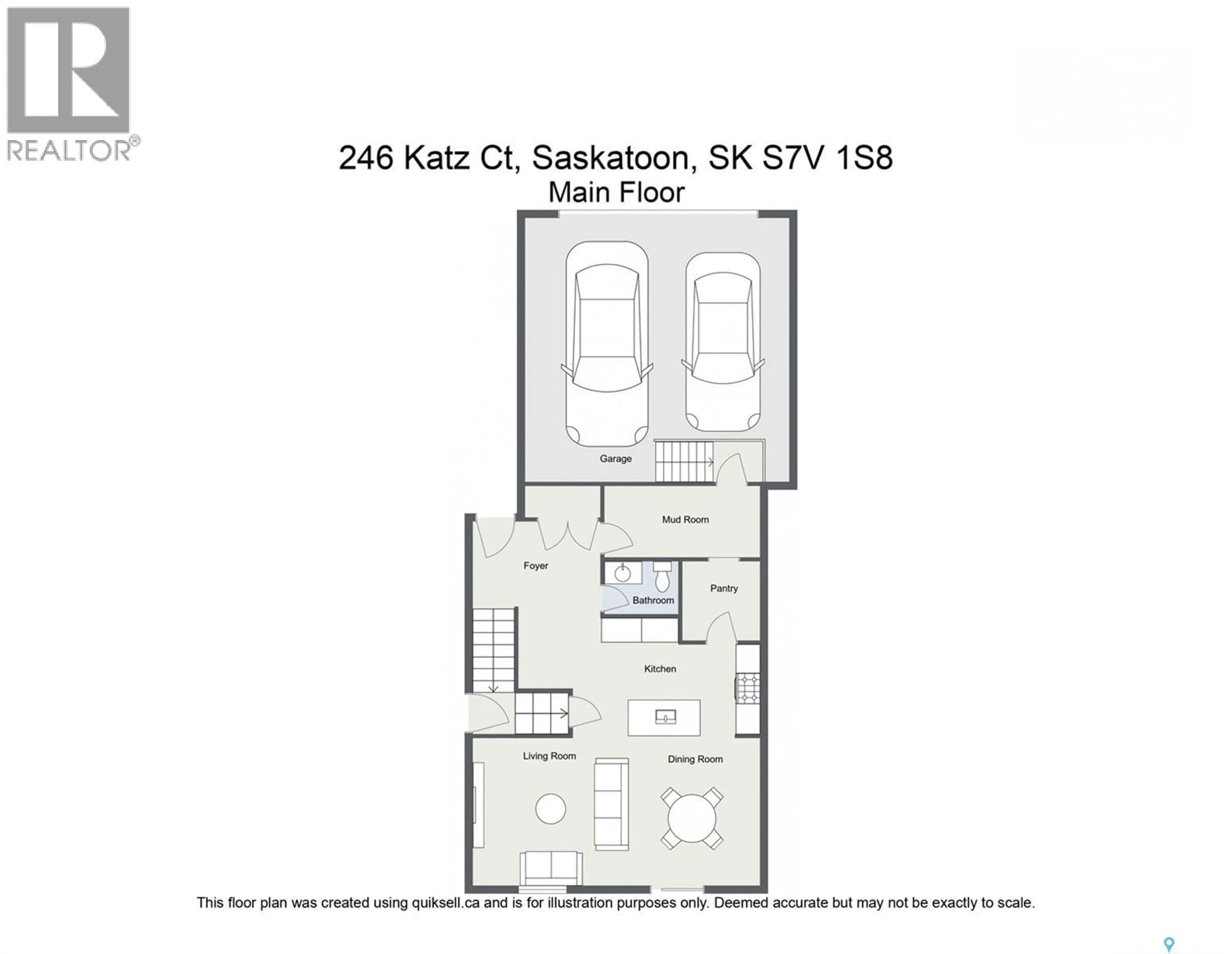 Floor plan for 246 KATZ COURT, Saskatoon Saskatchewan S7V1S8