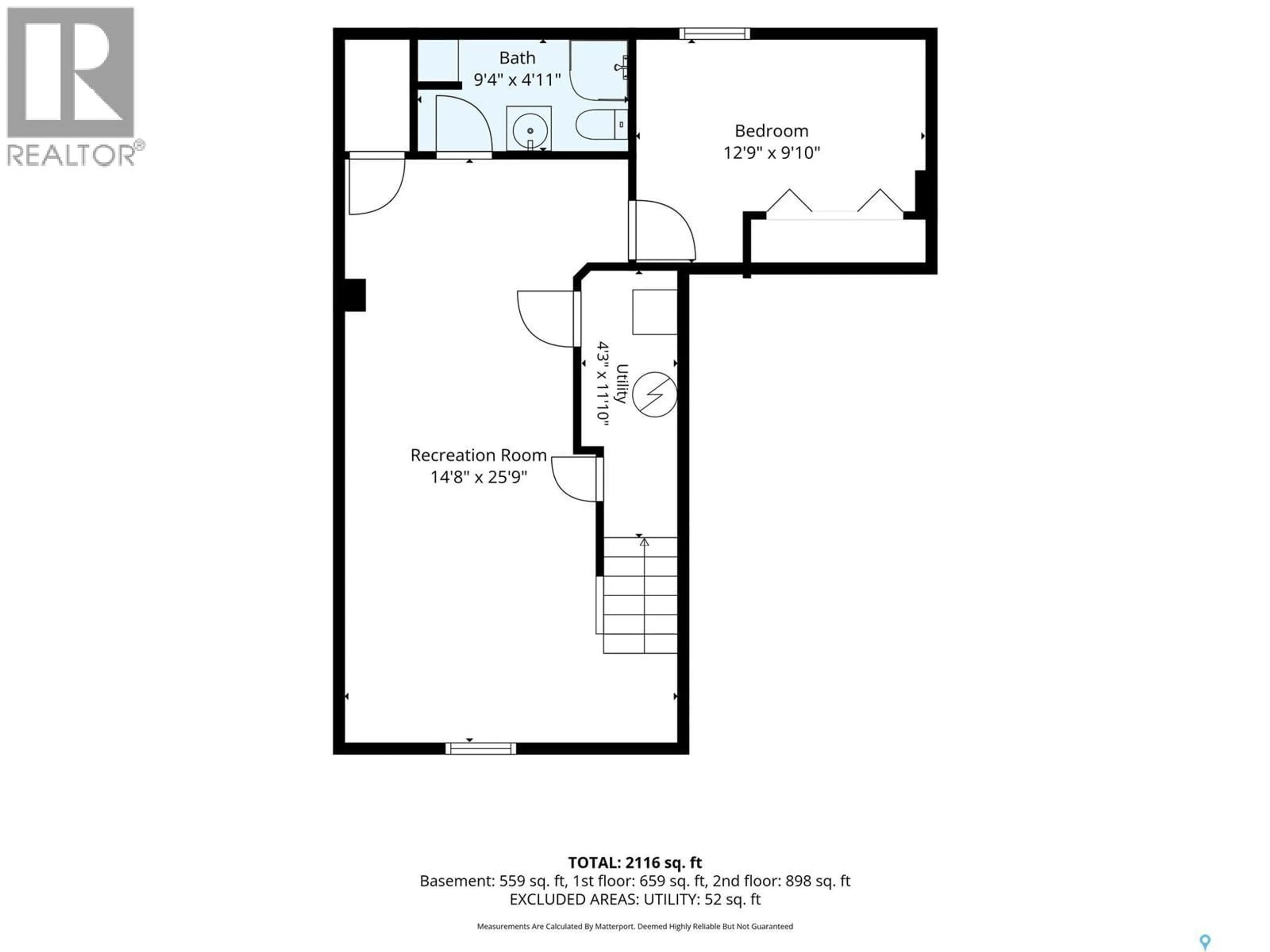 Floor plan for 2 - 563 5TH AVENUE, Saskatoon Saskatchewan S7K2R1