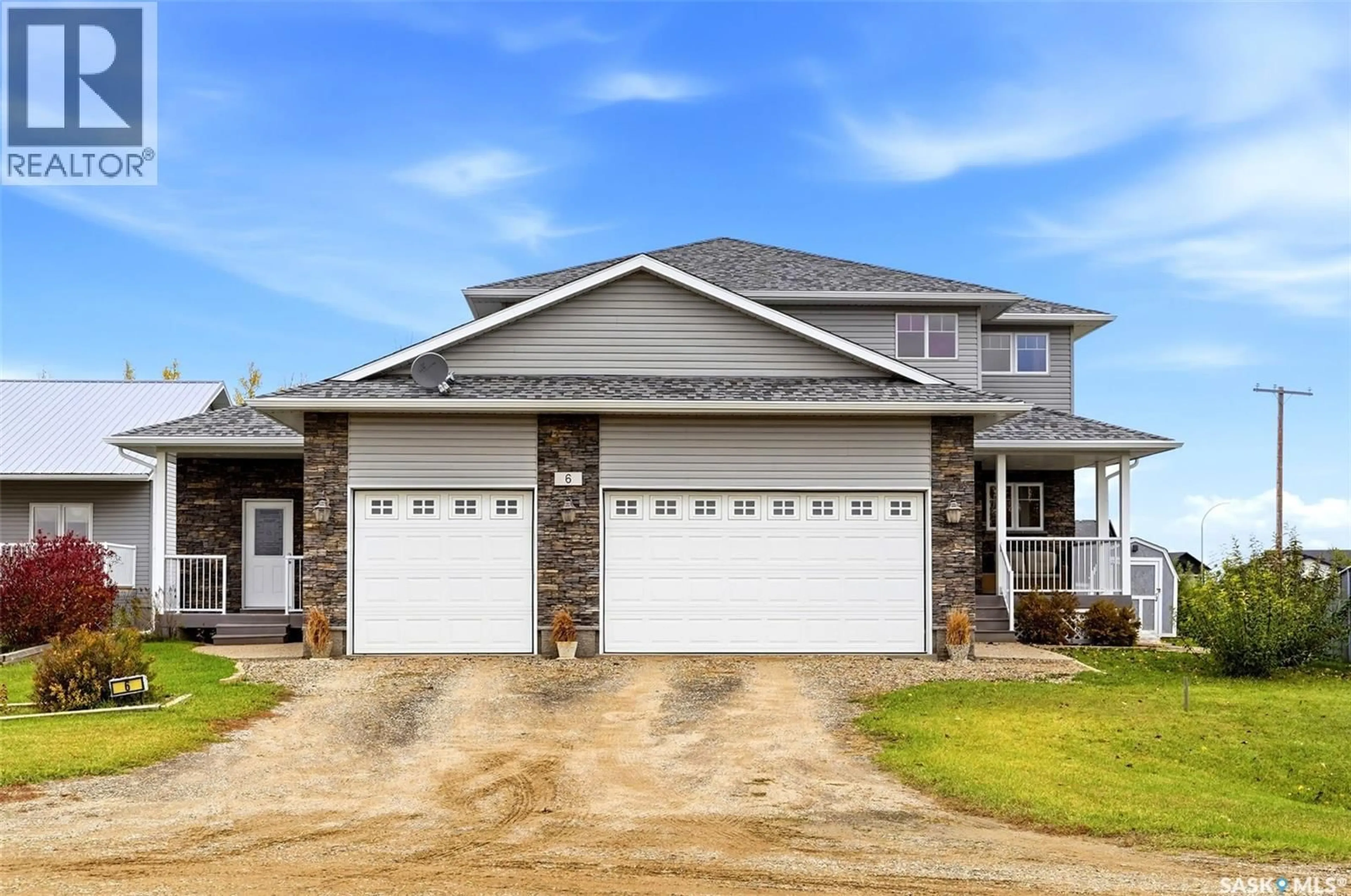 Home with vinyl exterior material, street for 6 MARIA WAY, Lajord Rm No. 128 Saskatchewan S0G2T0