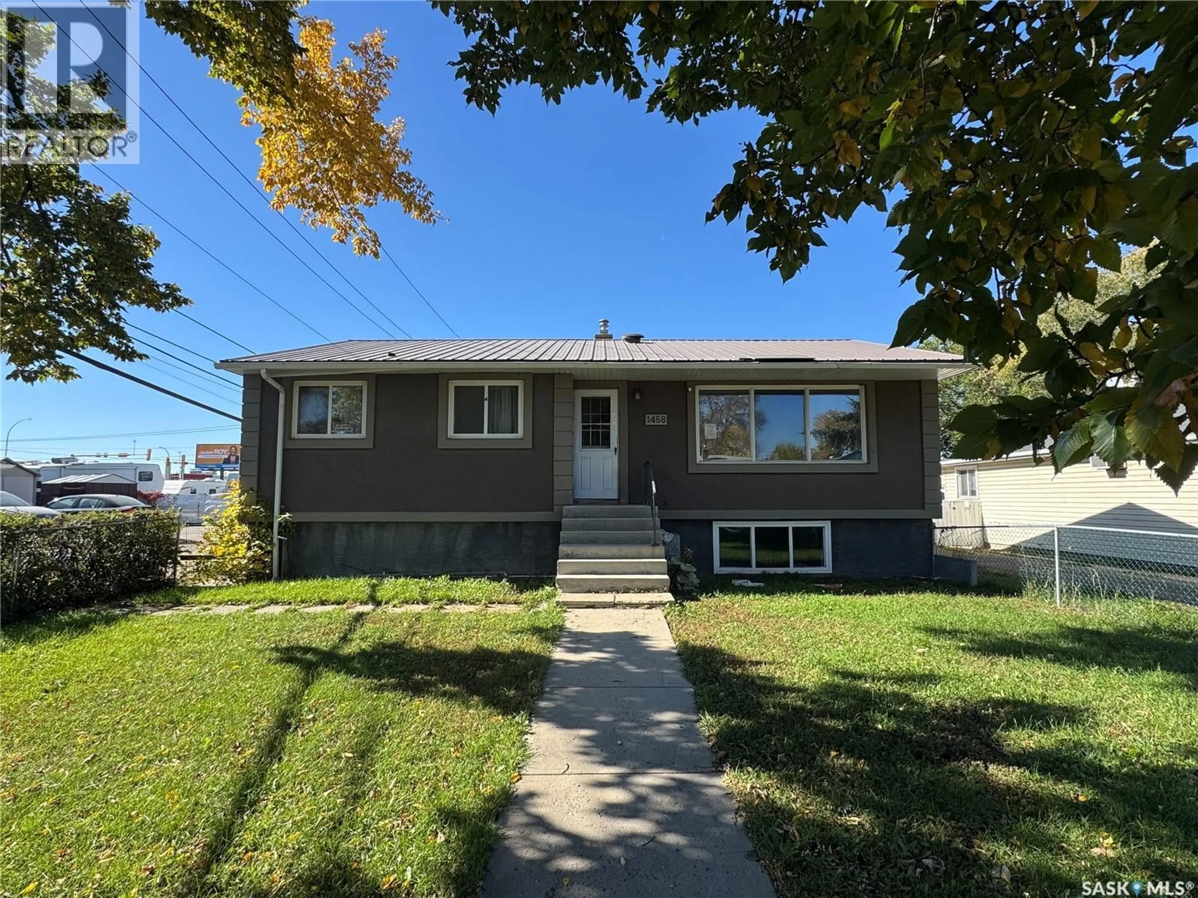 Home with vinyl exterior material, street for 1458 ROTHWELL STREET, Regina Saskatchewan S4N2B3