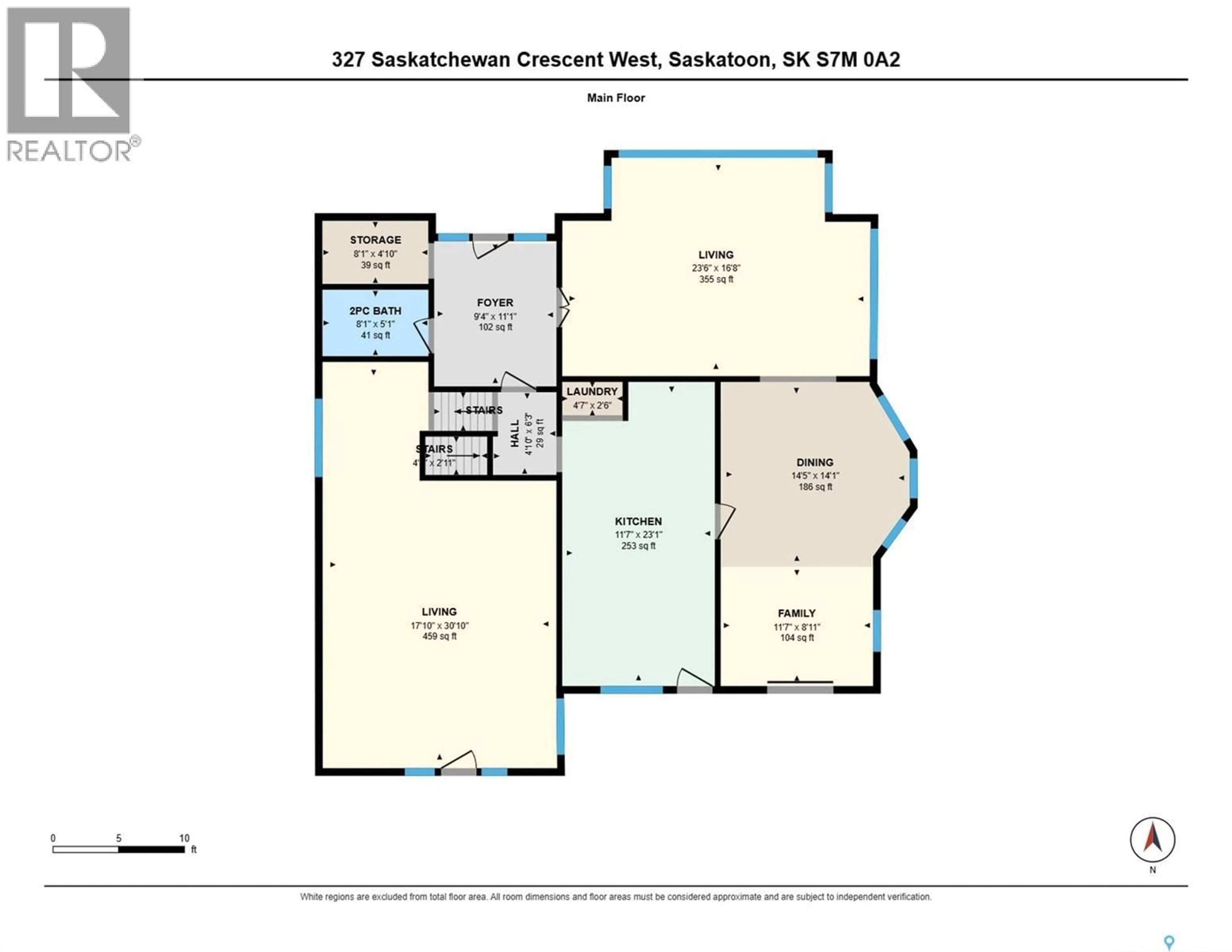 Floor plan for 327 SASKATCHEWAN CRESCENT, Saskatoon Saskatchewan S7M0A2