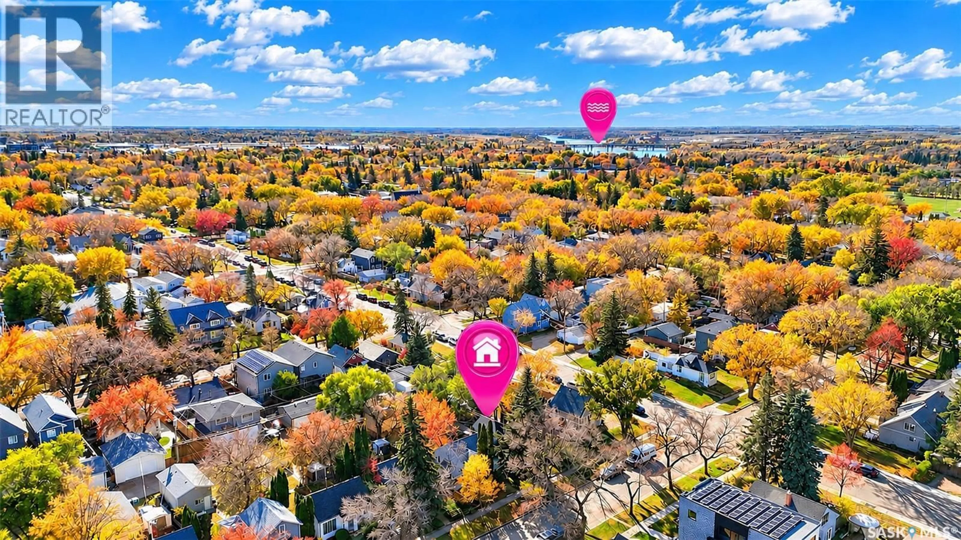 A pic from outside/outdoor area/front of a property/back of a property/a pic from drone, street for 206 4TH STREET, Saskatoon Saskatchewan S7H1J1