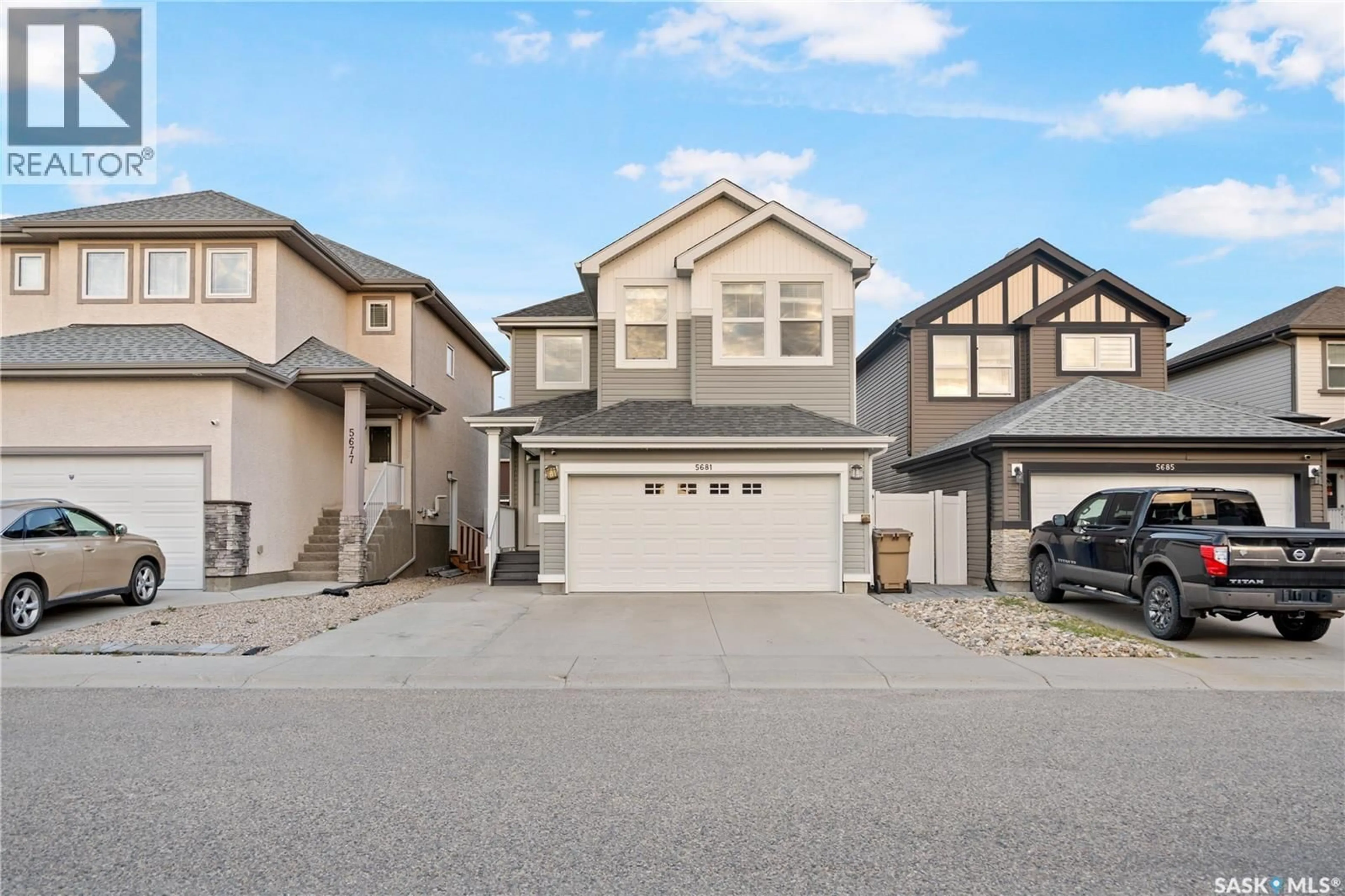 Home with vinyl exterior material, street for 5681 PEARSALL CRESCENT, Regina Saskatchewan S4W0K1