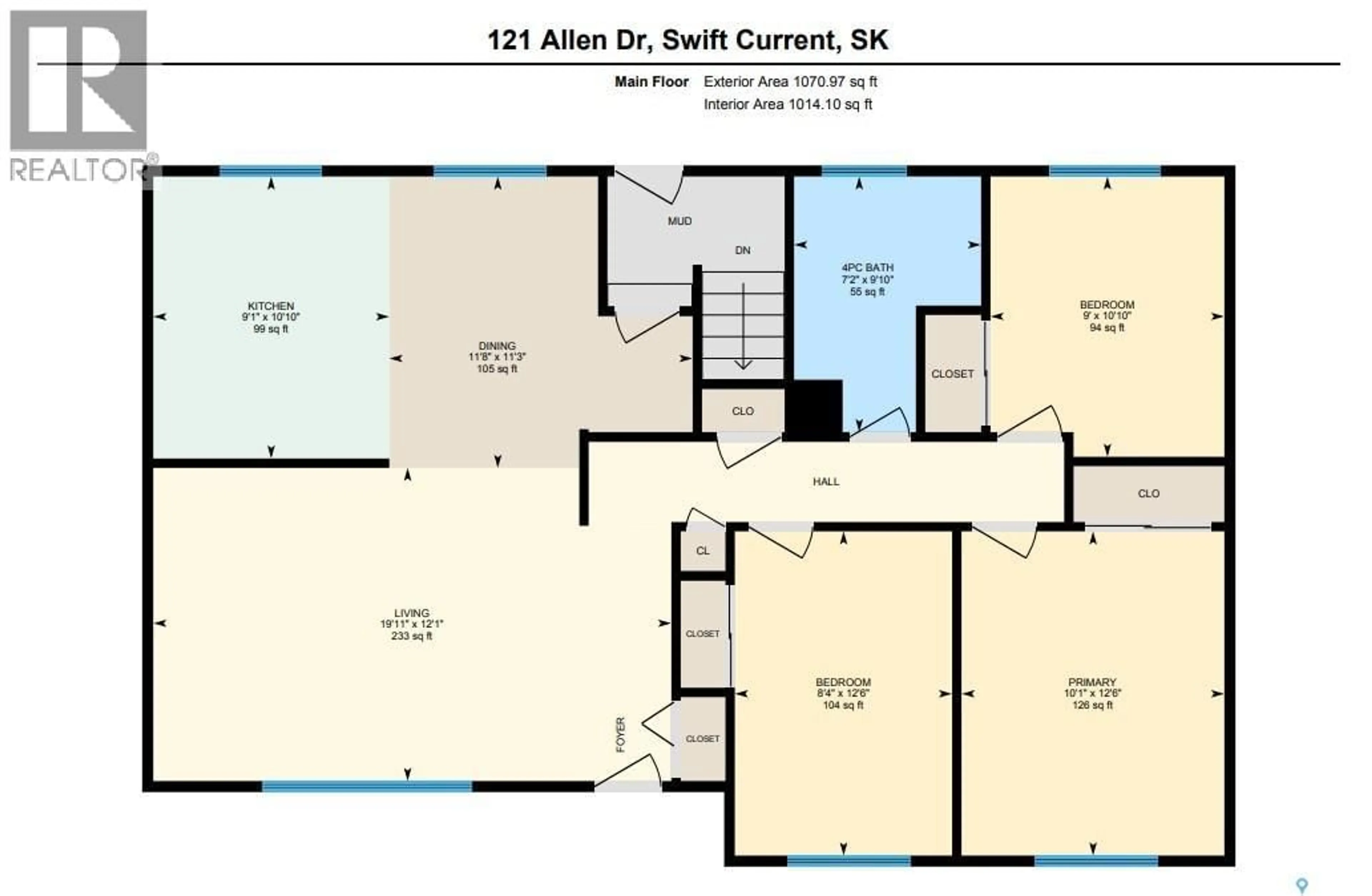 Floor plan for 121 ALLEN DRIVE, Swift Current Saskatchewan S9H3A2