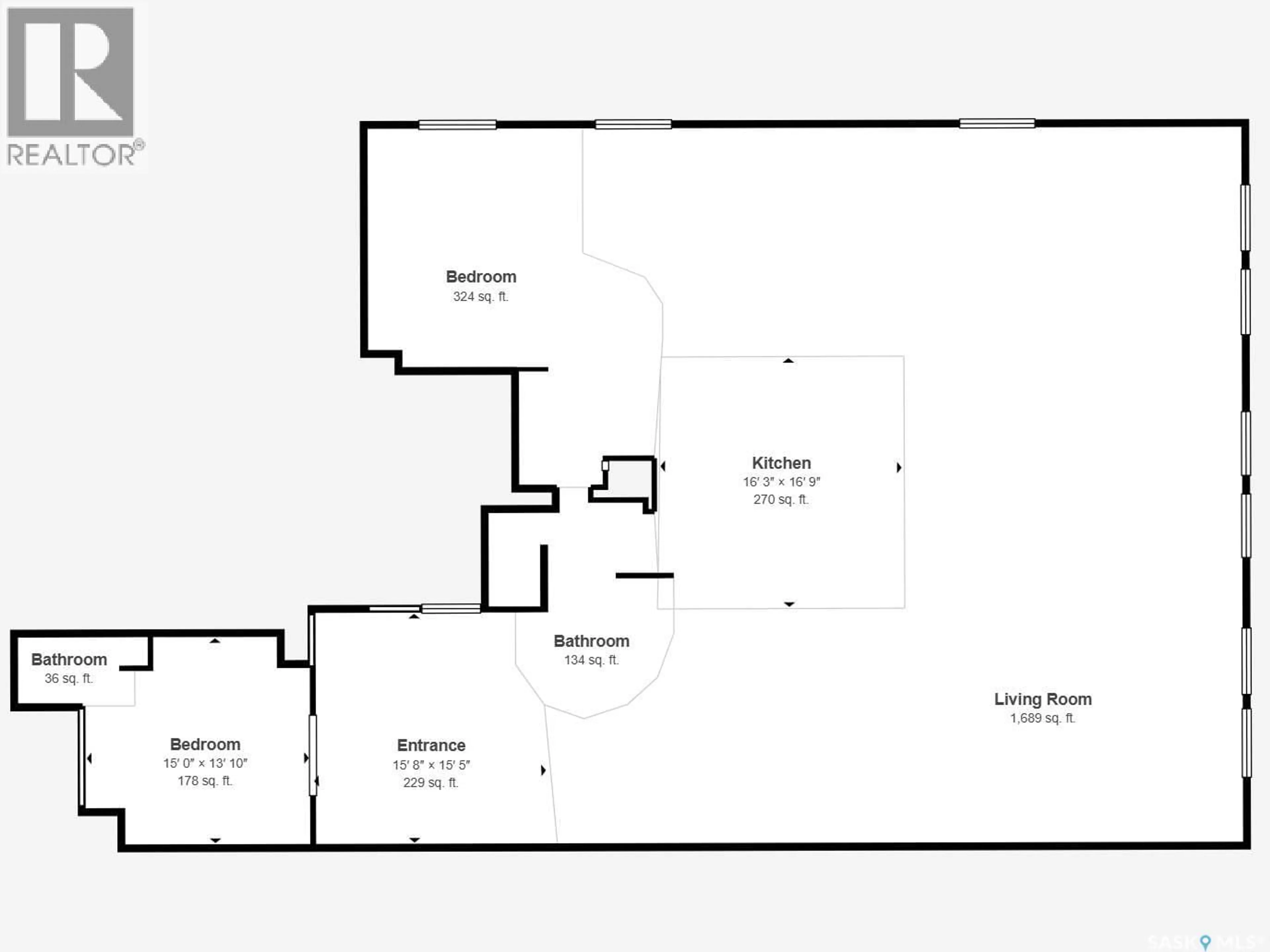 Floor plan for 500 2128 DEWDNEY AVENUE, Regina Saskatchewan S4R1H2