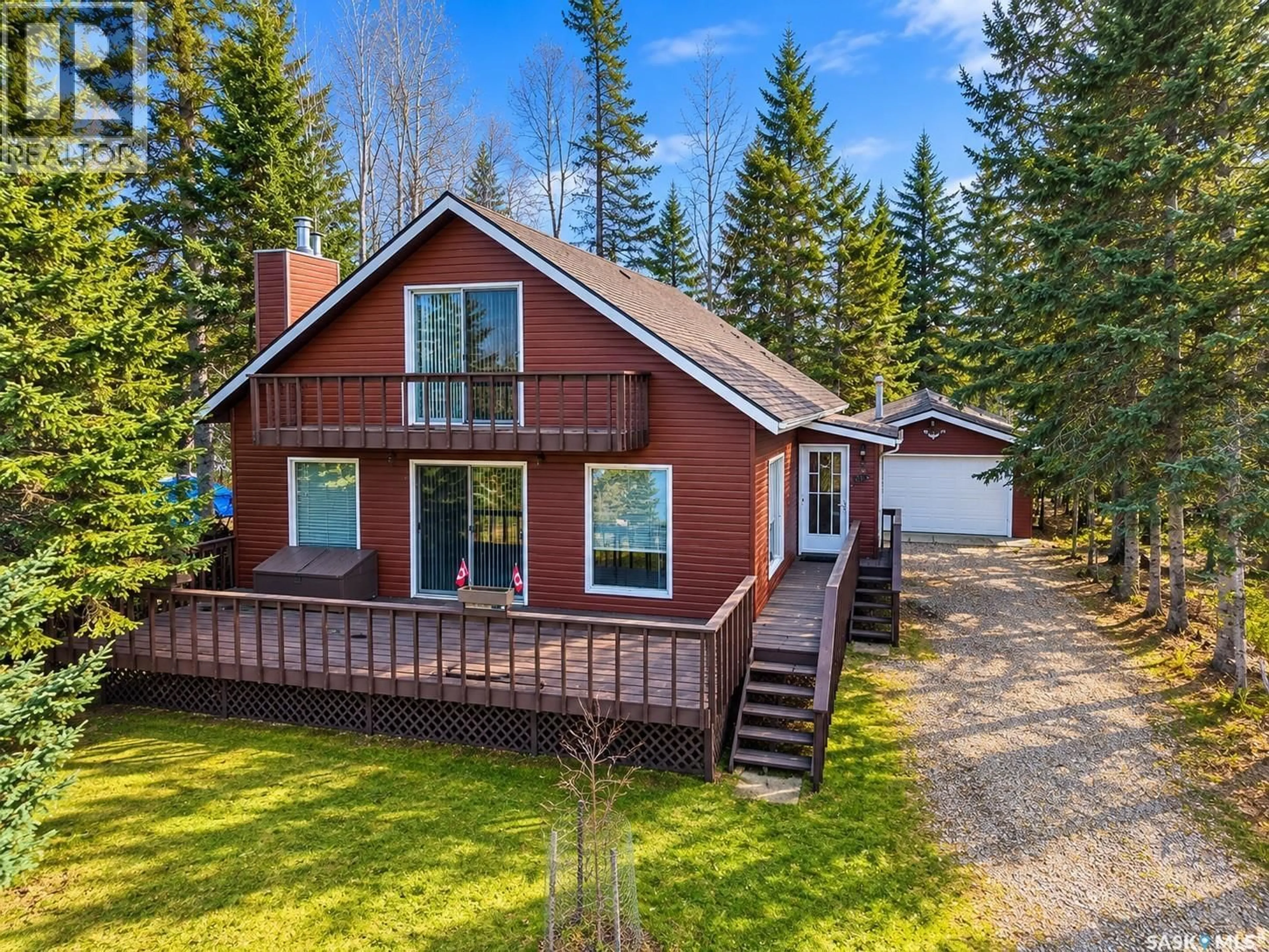 A pic from outside/outdoor area/front of a property/back of a property/a pic from drone, unknown for 143 LAKEVIEW DRIVE, Candle Lake Saskatchewan S0J3E0