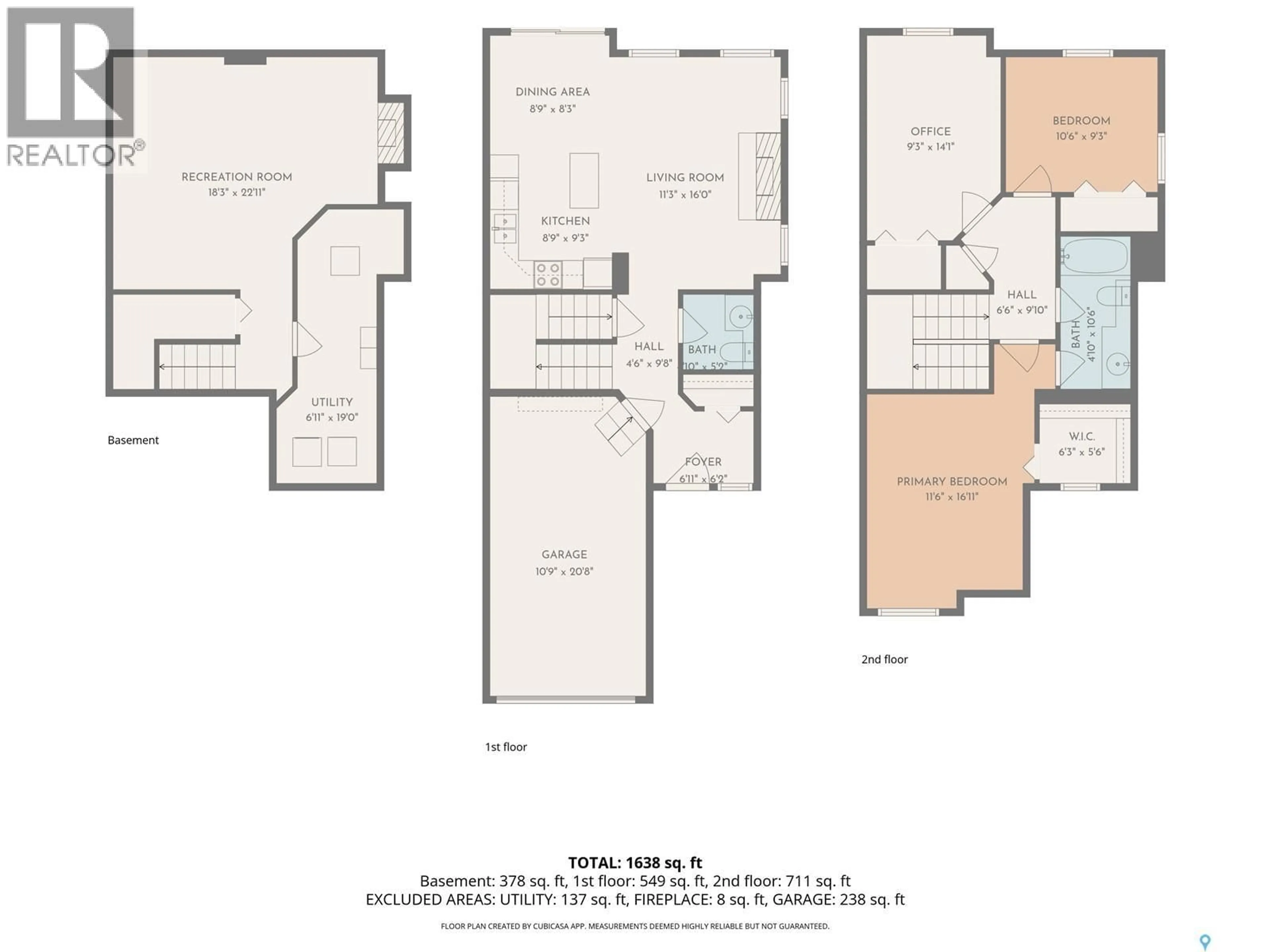 Floor plan for 111 - 54 FAIRBROTHER CRESCENT, Saskatoon Saskatchewan S7S1L3