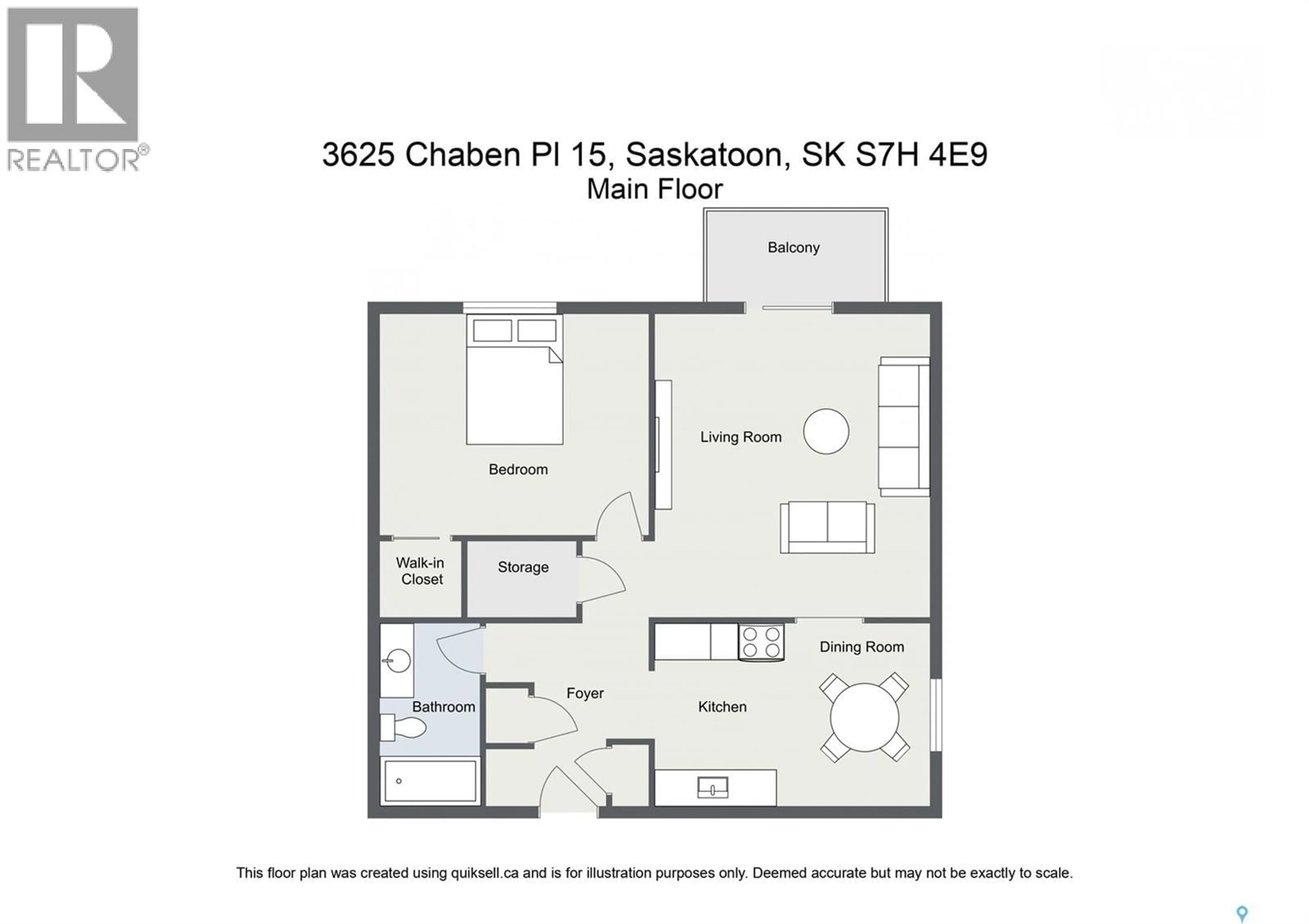 Floor plan for 15 3625 CHABEN PLACE, Saskatoon Saskatchewan S7H4E9
