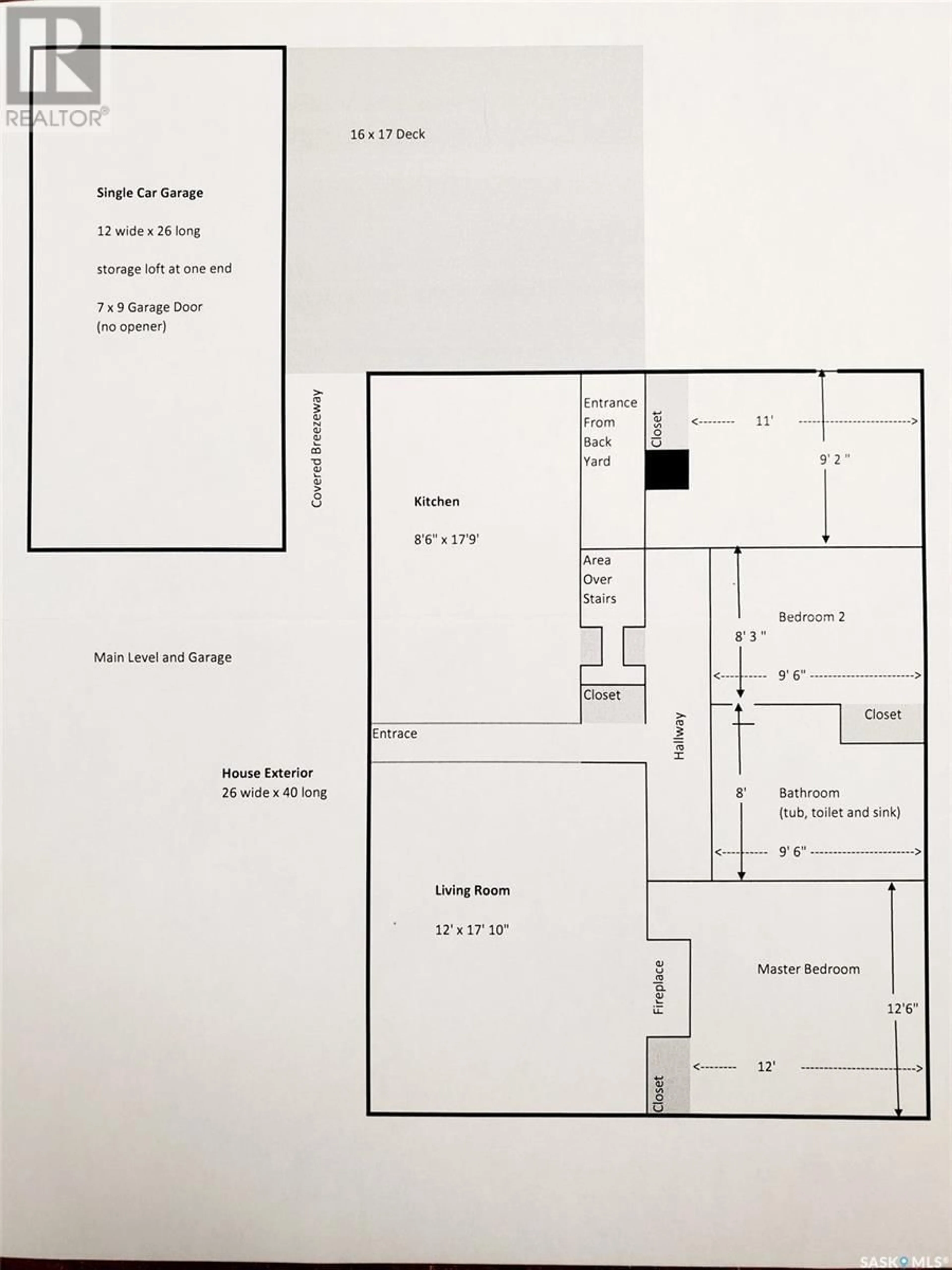 Floor plan for 218 2nd STREET W, Carlyle Saskatchewan S0C0R0