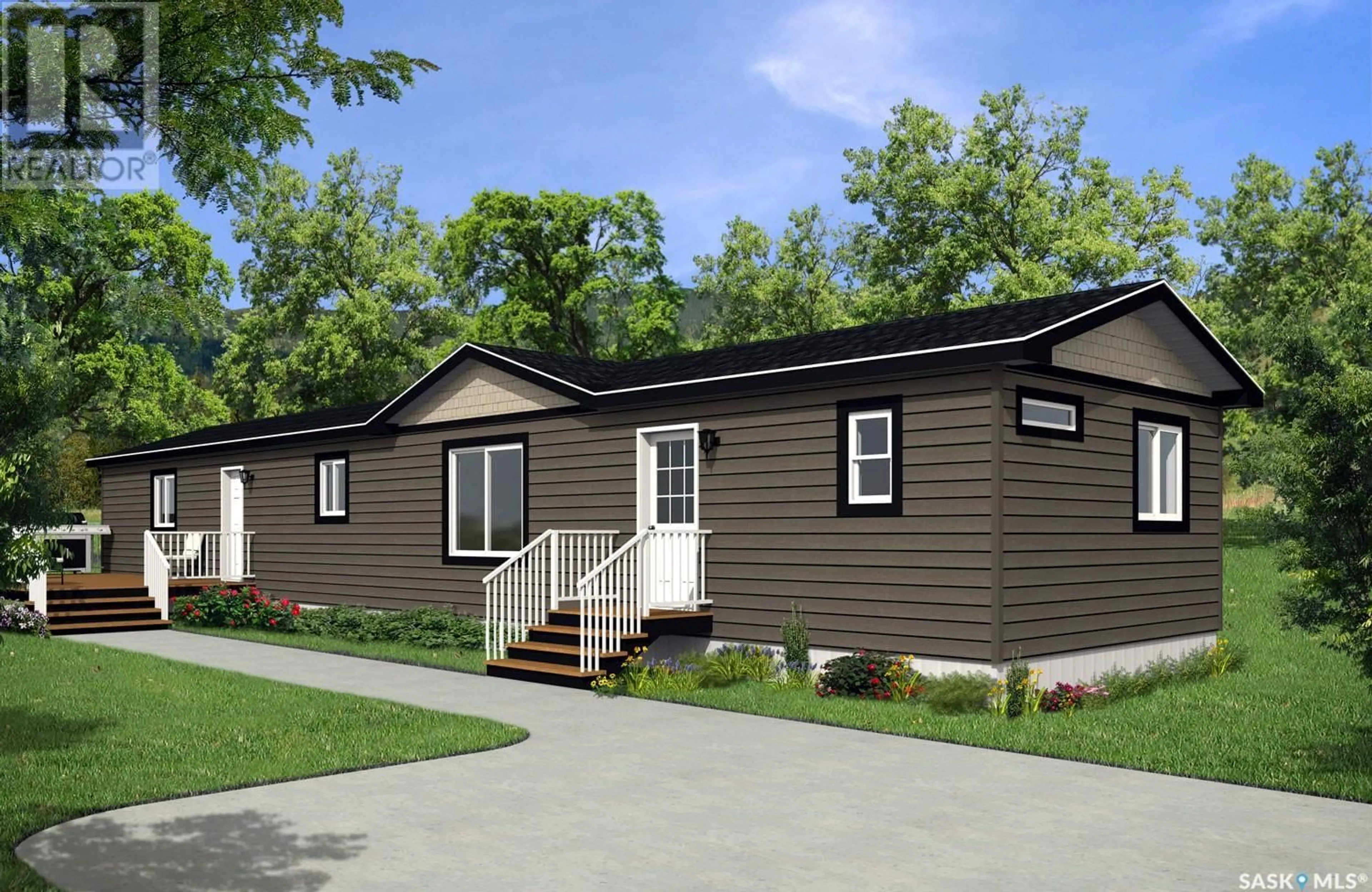 Home with vinyl exterior material for Unity Mobile Home & RV Park Ltd, Unity Saskatchewan S0K4L0