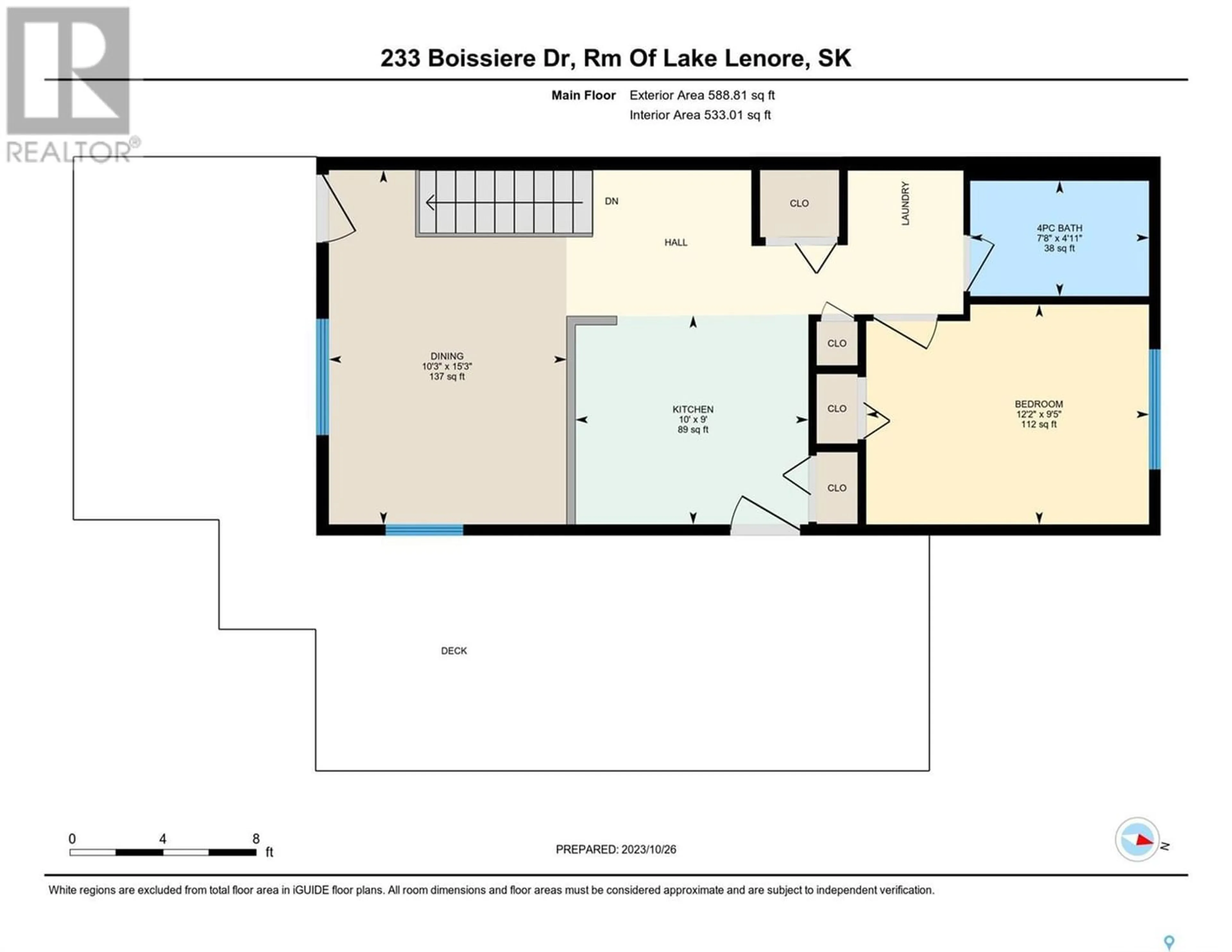 Floor plan for 233 Boissiere DRIVE, Lake Lenore Rm No. 399 Saskatchewan S0K3V0