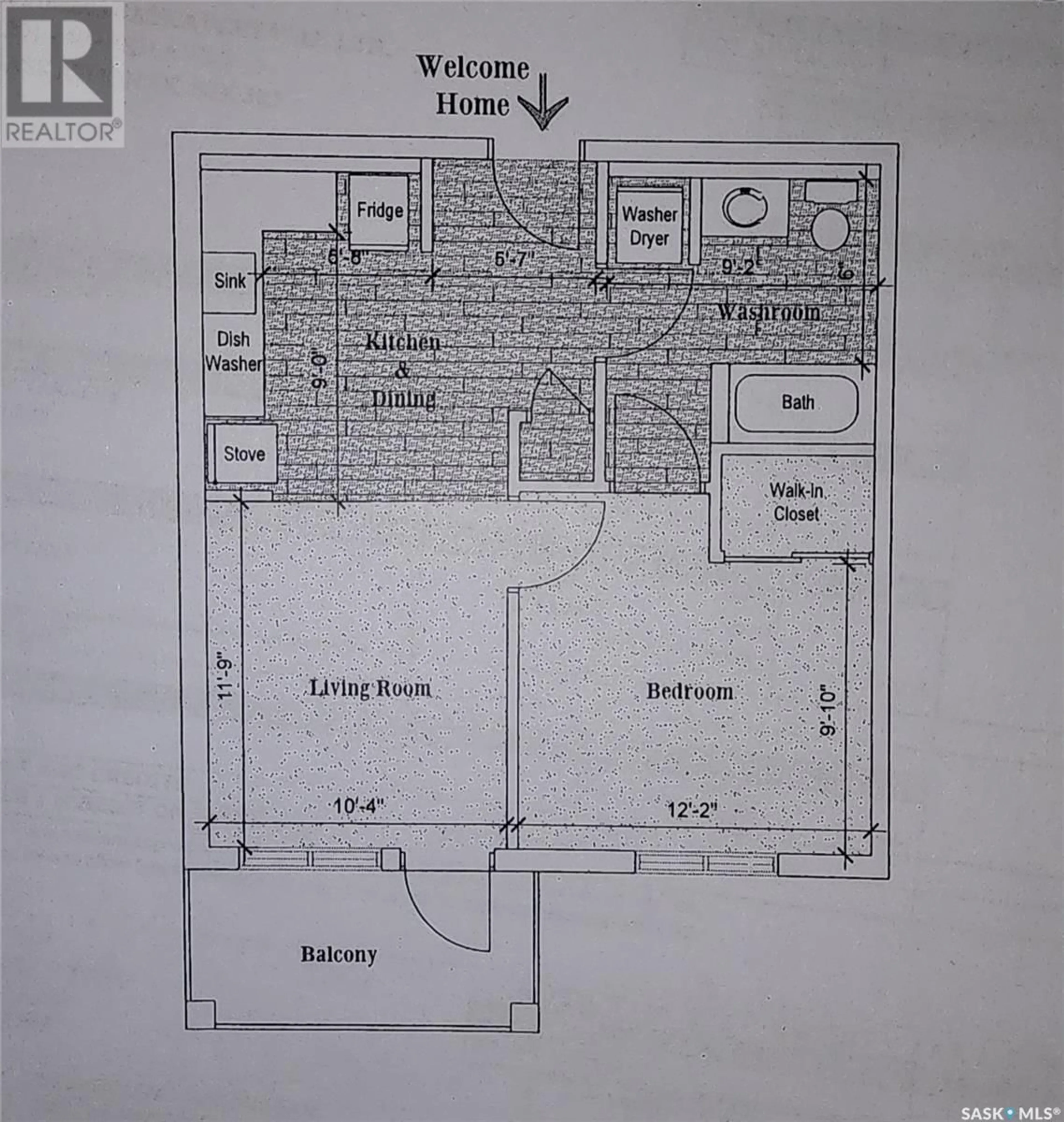 Floor plan for 301 680 7th AVENUE E, Melville Saskatchewan S0A2P0
