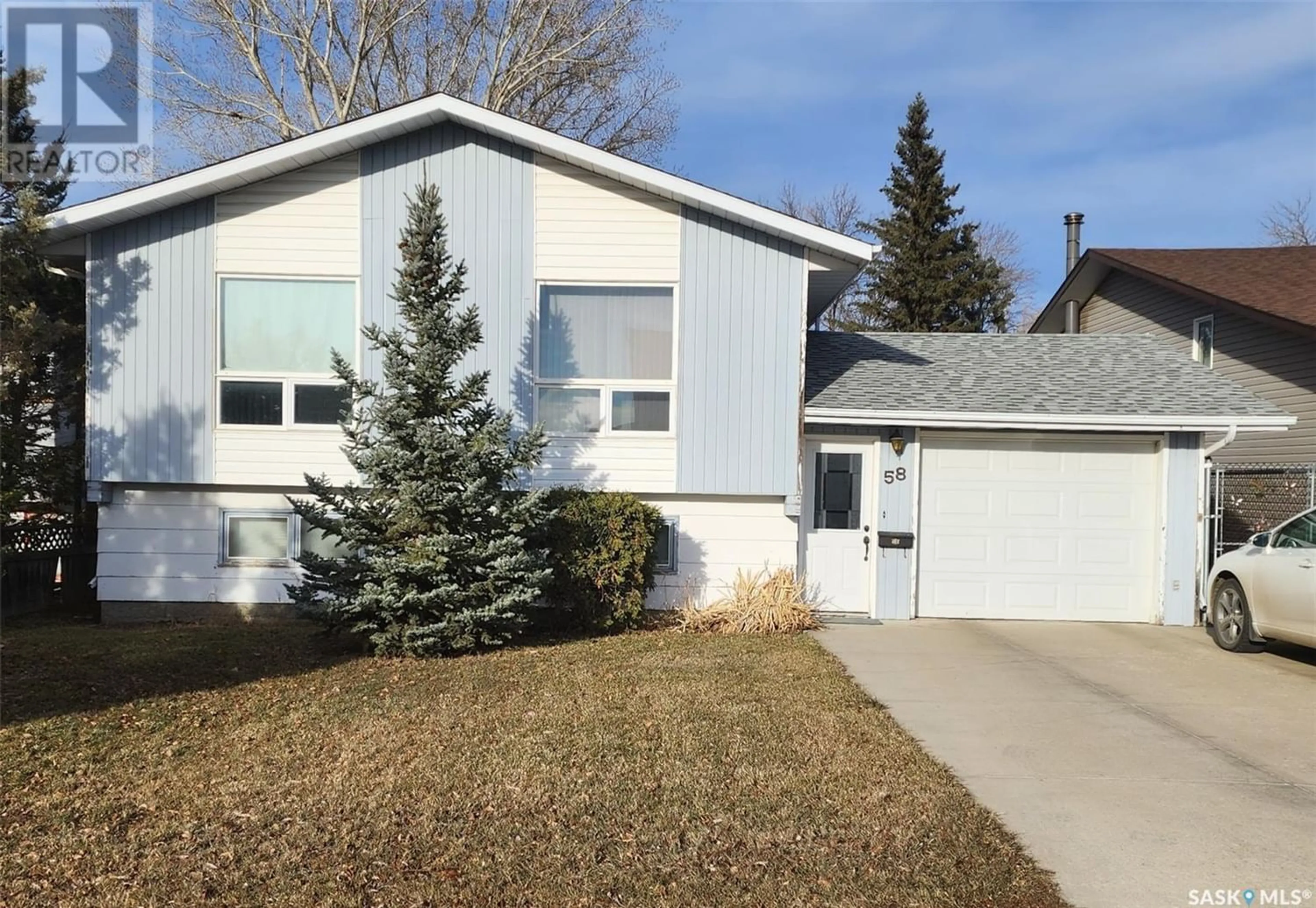 Frontside or backside of a home for 58 Avens ROAD, Moose Jaw Saskatchewan S6J1B6