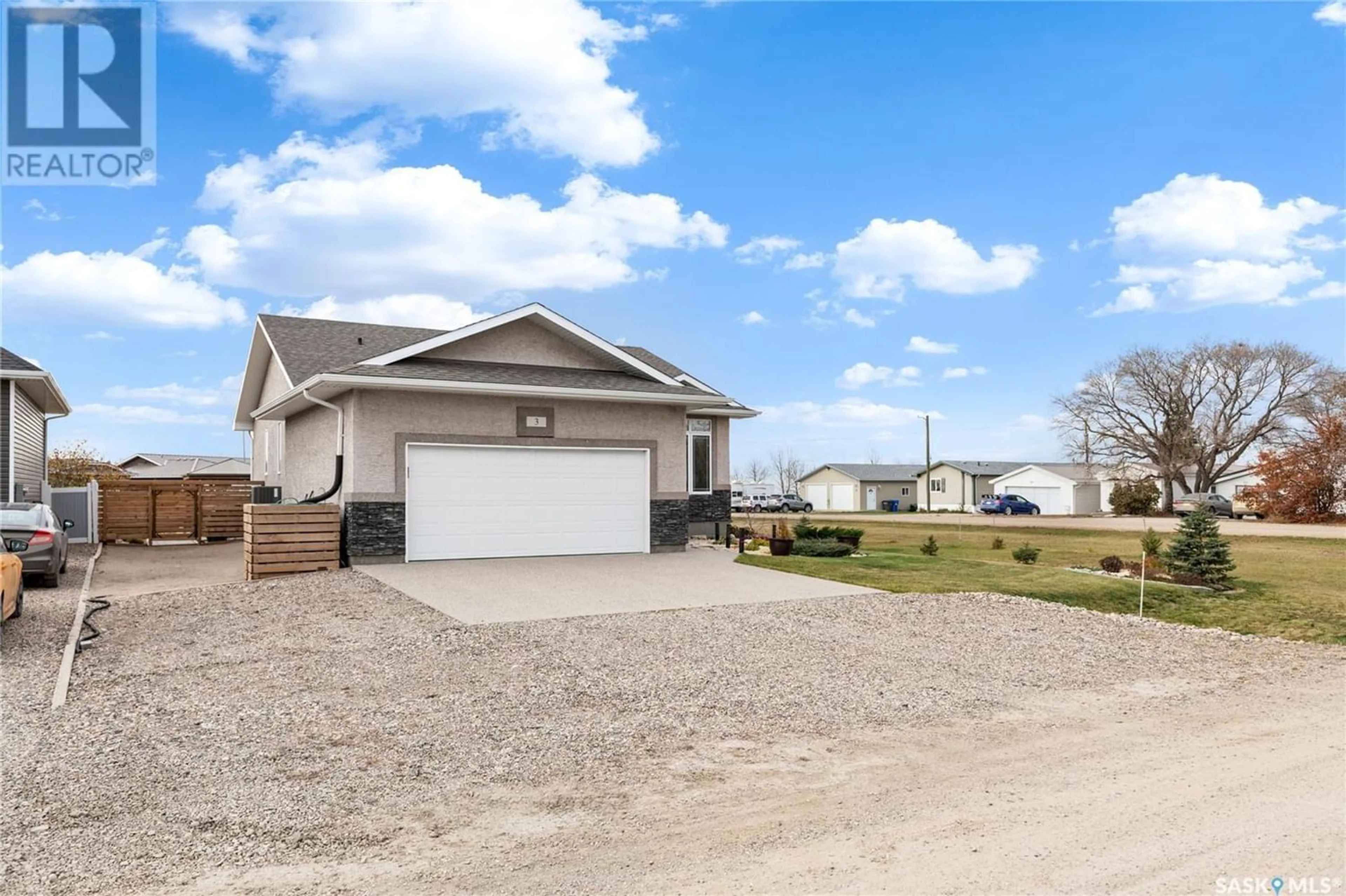 Frontside or backside of a home for 3 Matthew AVENUE, Kronau Saskatchewan S0G2T0