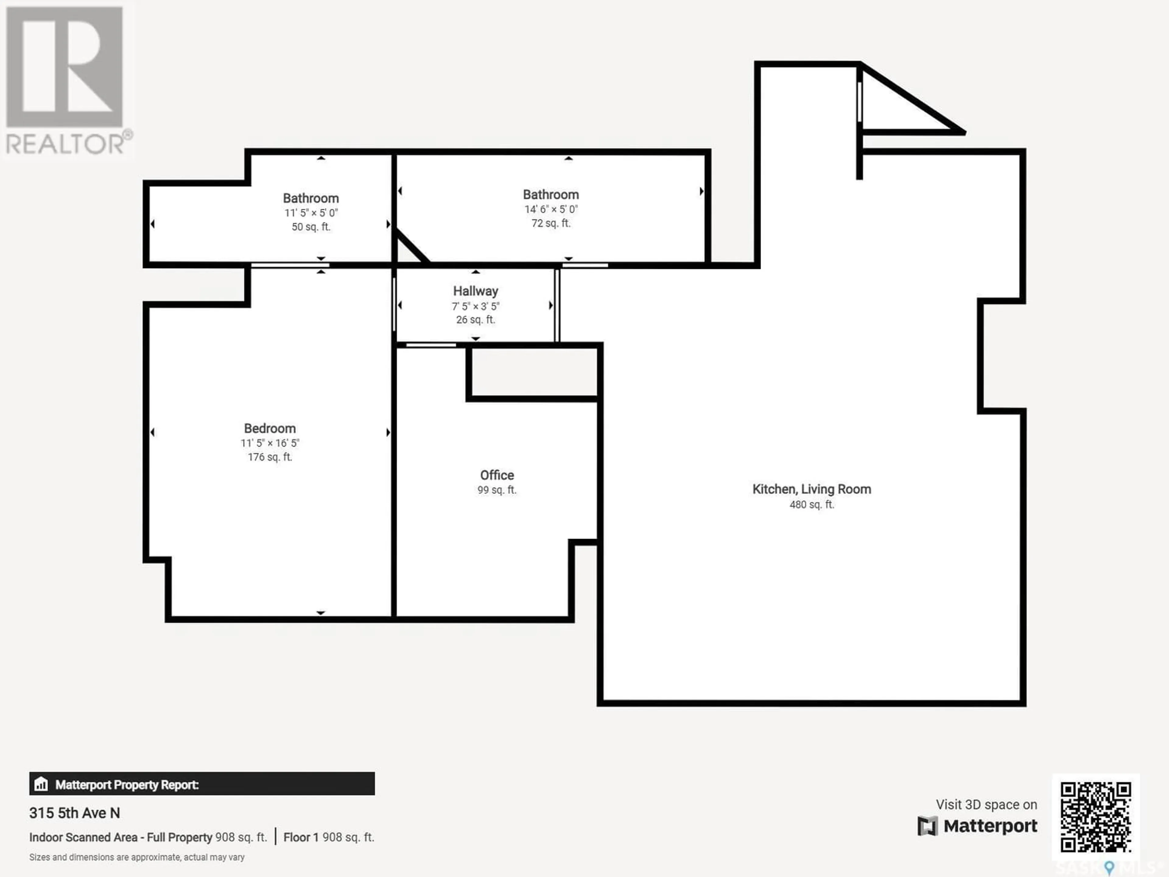 Floor plan for 1701 315 5th AVENUE N, Saskatoon Saskatchewan S7K5Z8