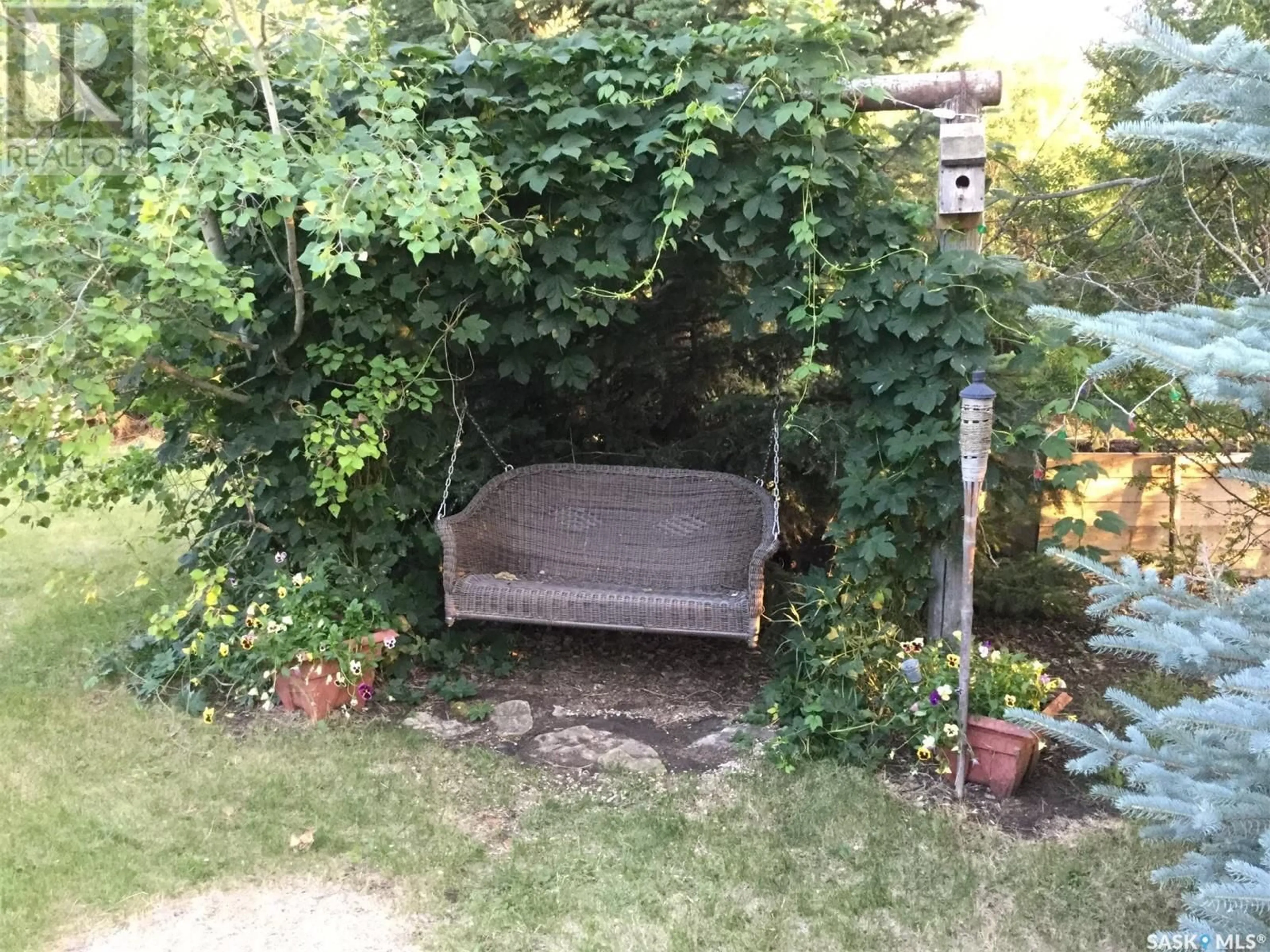 Patio, the fenced backyard for Poth Acreage, Wolverine Rm No. 340 Saskatchewan S0K2A0