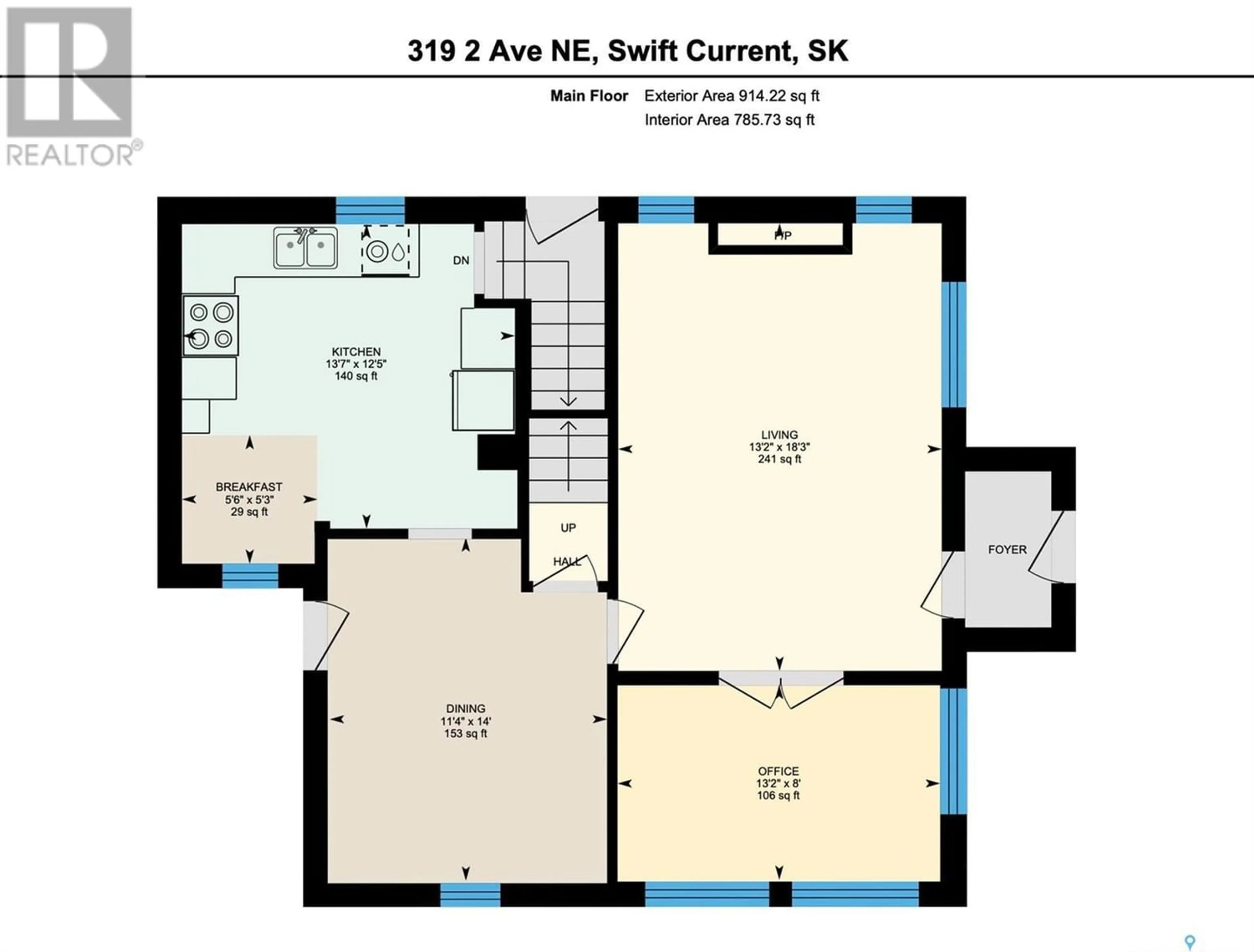 Floor plan for 314 2nd AVENUE NE, Swift Current Saskatchewan S9H2E1