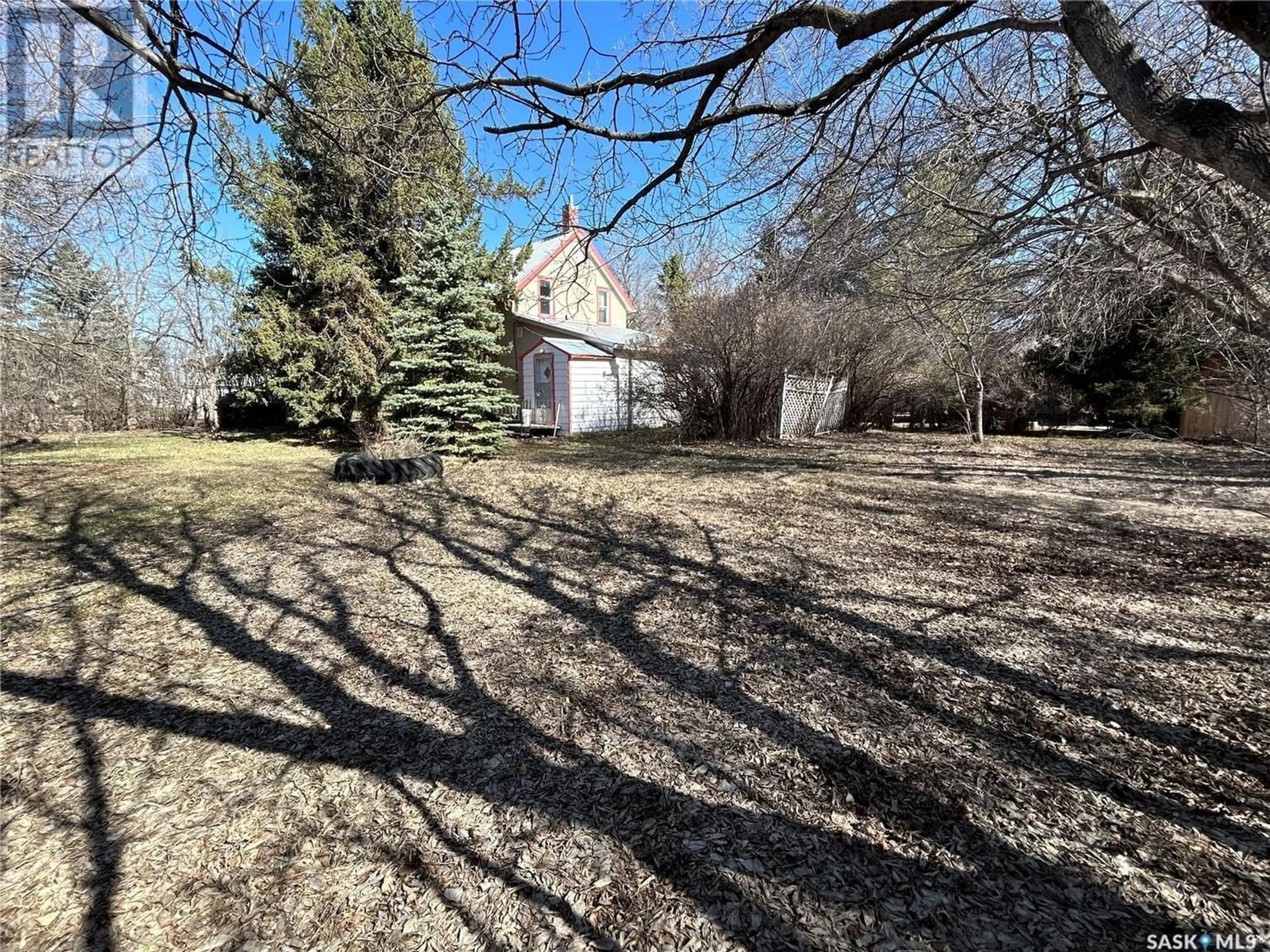 Frontside or backside of a home, the fenced backyard for 209 Campkin STREET, Francis Saskatchewan S0G1V0