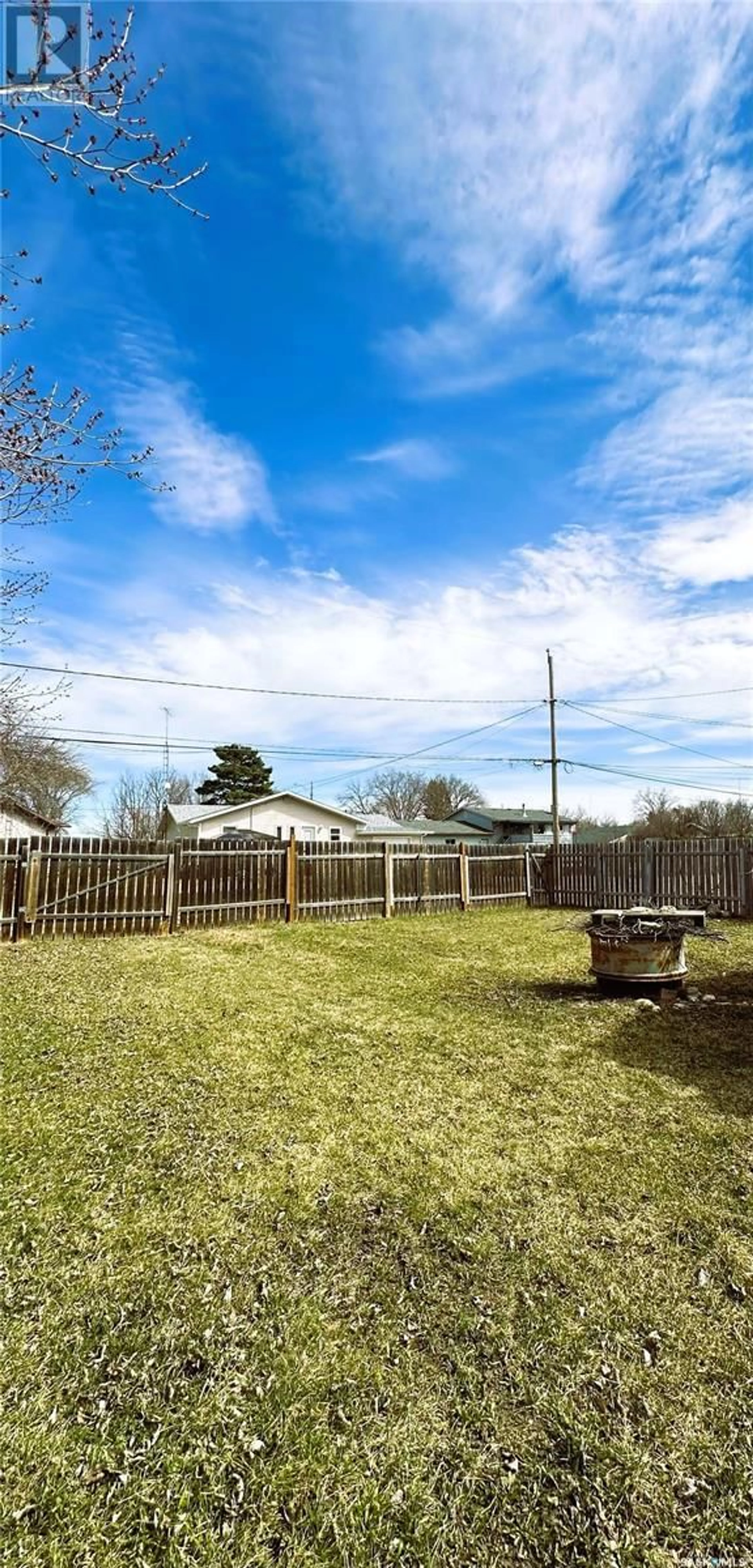 Patio, the fenced backyard for 28 5th STREET SE, Preeceville Saskatchewan S0A3B0