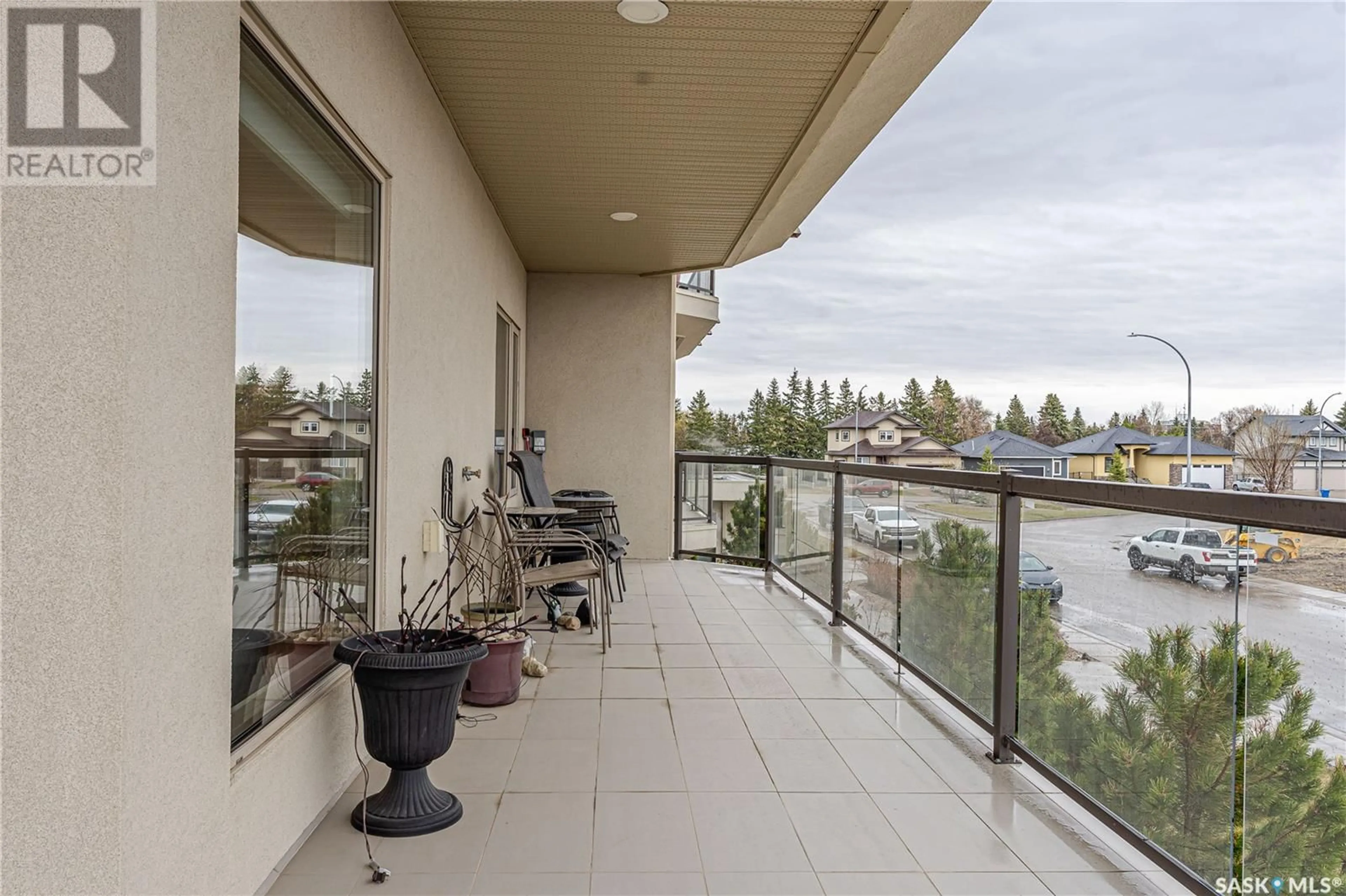 Balcony in the apartment, water/lake/river/ocean view for 101 2800 Lakeview DRIVE, Prince Albert Saskatchewan S6W0A4