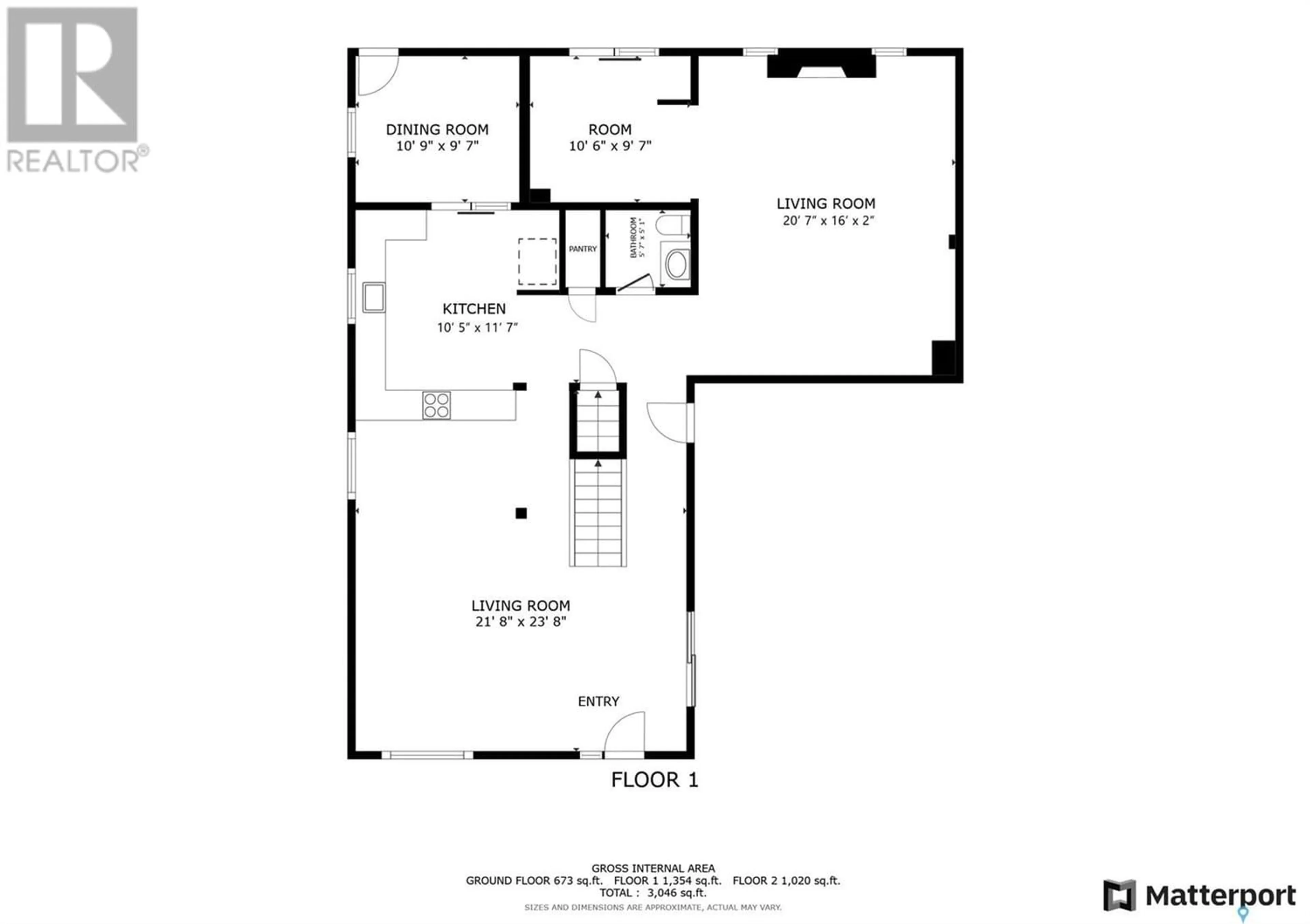 Floor plan for 1643 Alexandra AVENUE, Saskatoon Saskatchewan S7K3C4