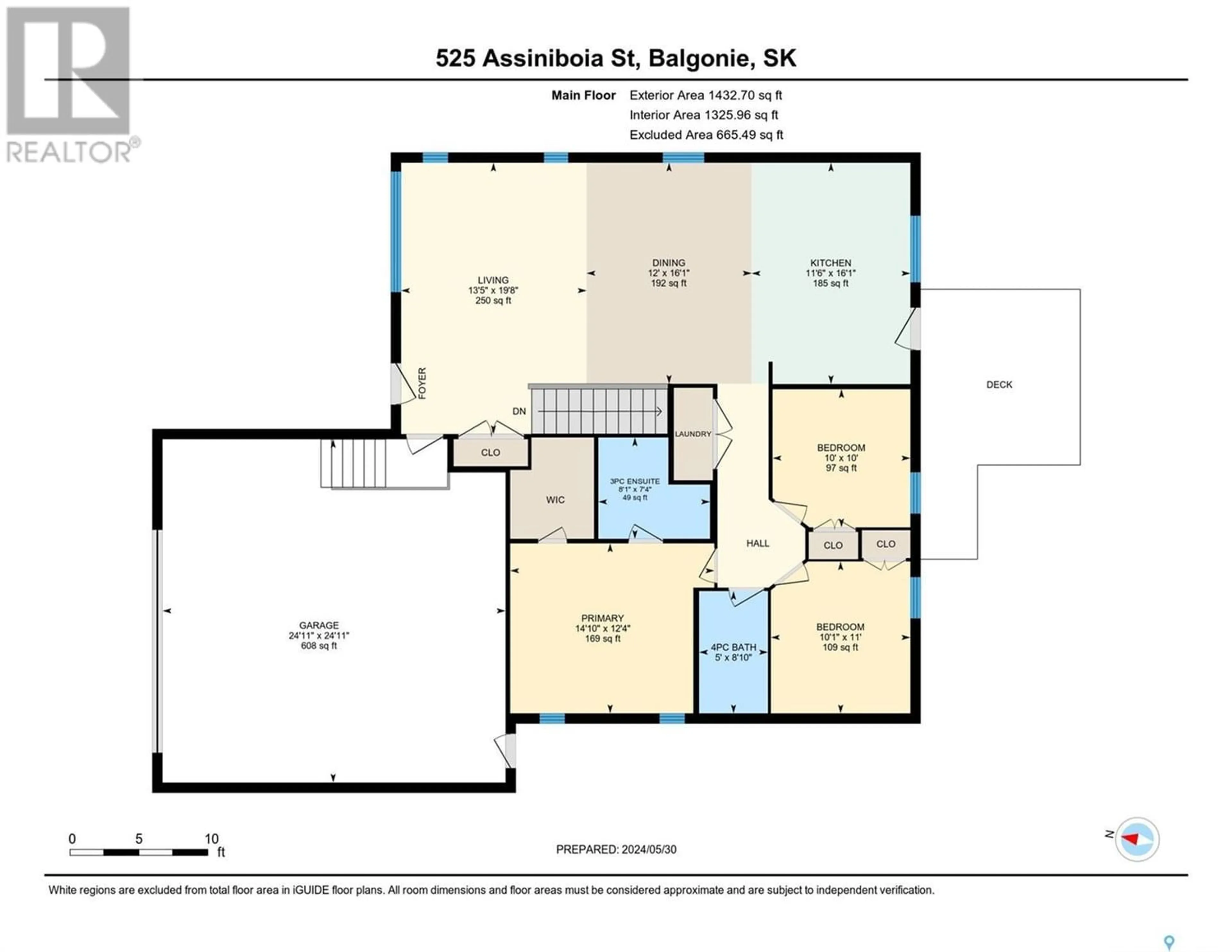 Floor plan for 525 Assiniboia STREET, Balgonie Saskatchewan S0G0E0